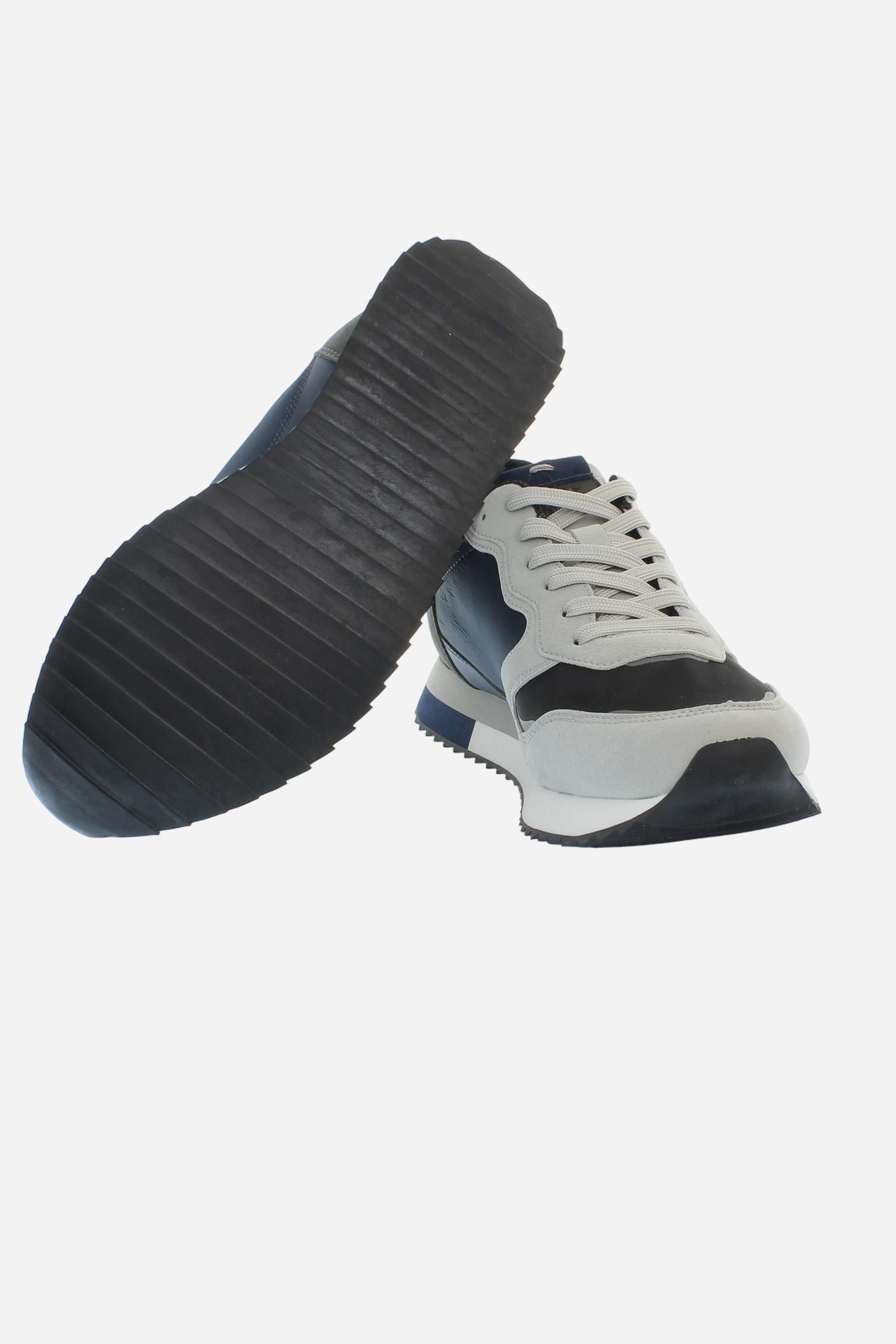 La Bombonera trainers boast a bold design, two-tone platform soles and suede and technical fabric inserts. Performance and style with a strong personality. - GRAY/BLACK