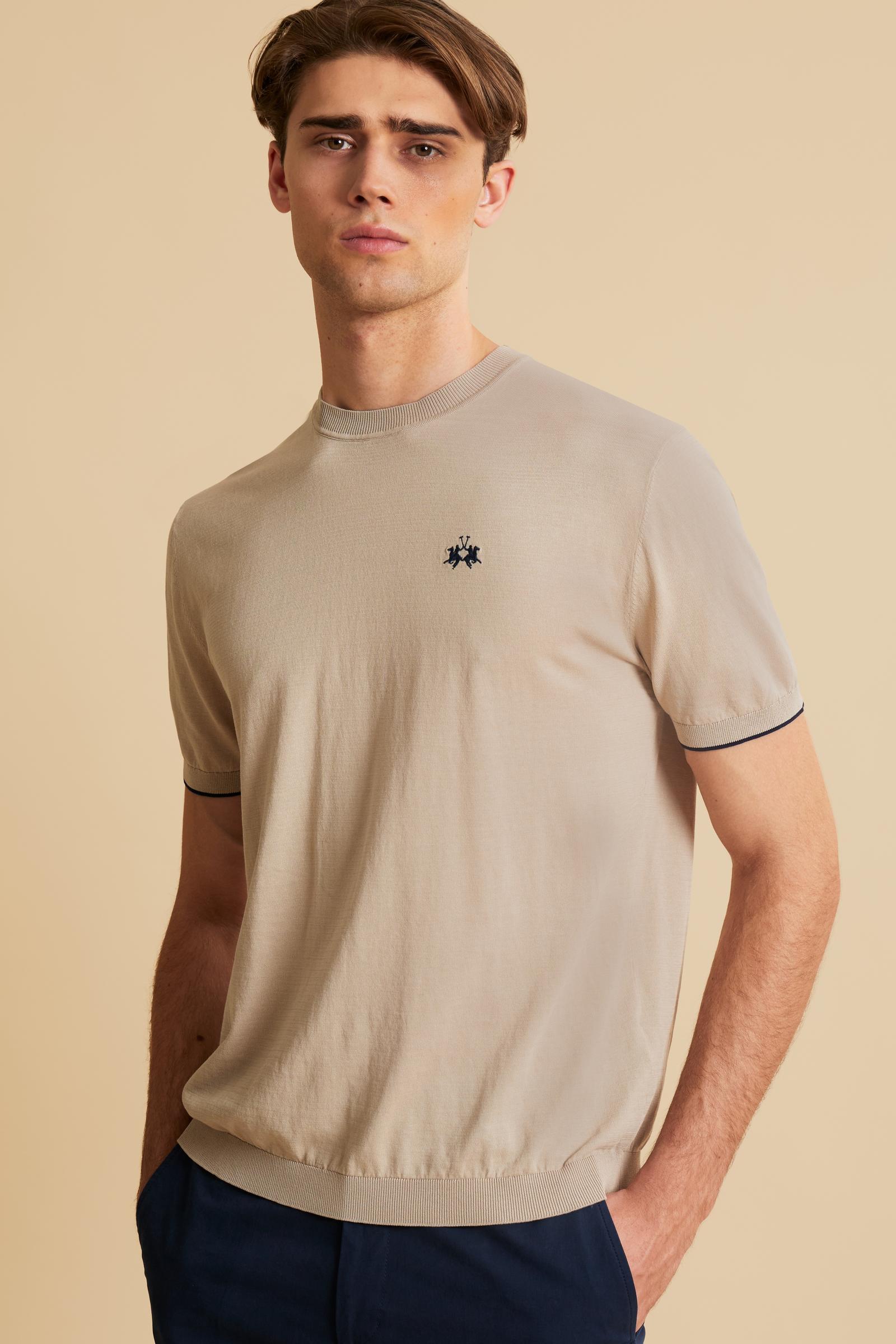 Men’s cotton and silk crewneck sweater - Carbonell