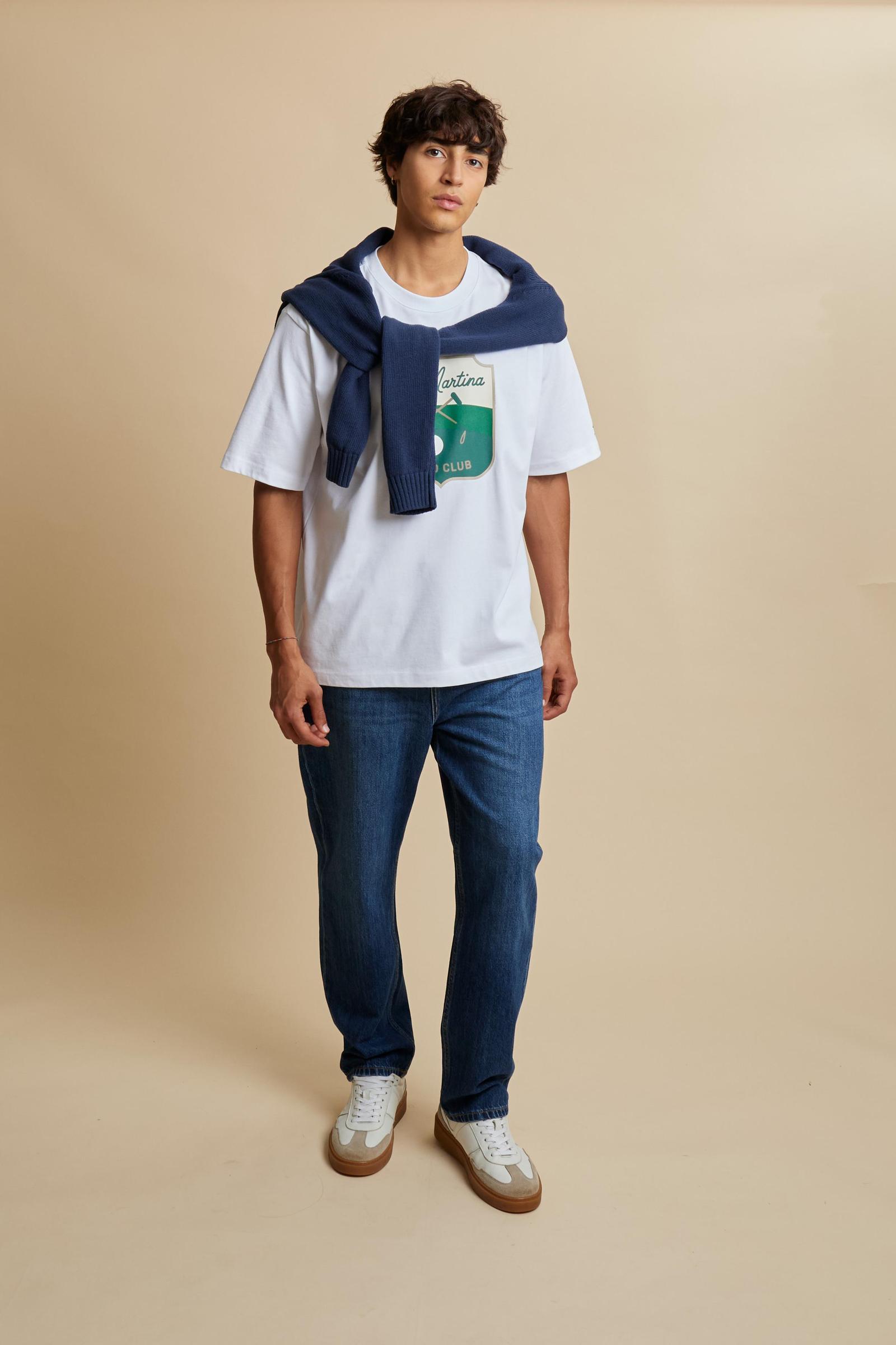 T-shirt uomo a manica corta in jersey di cotone Polo Club Shield - Cristian