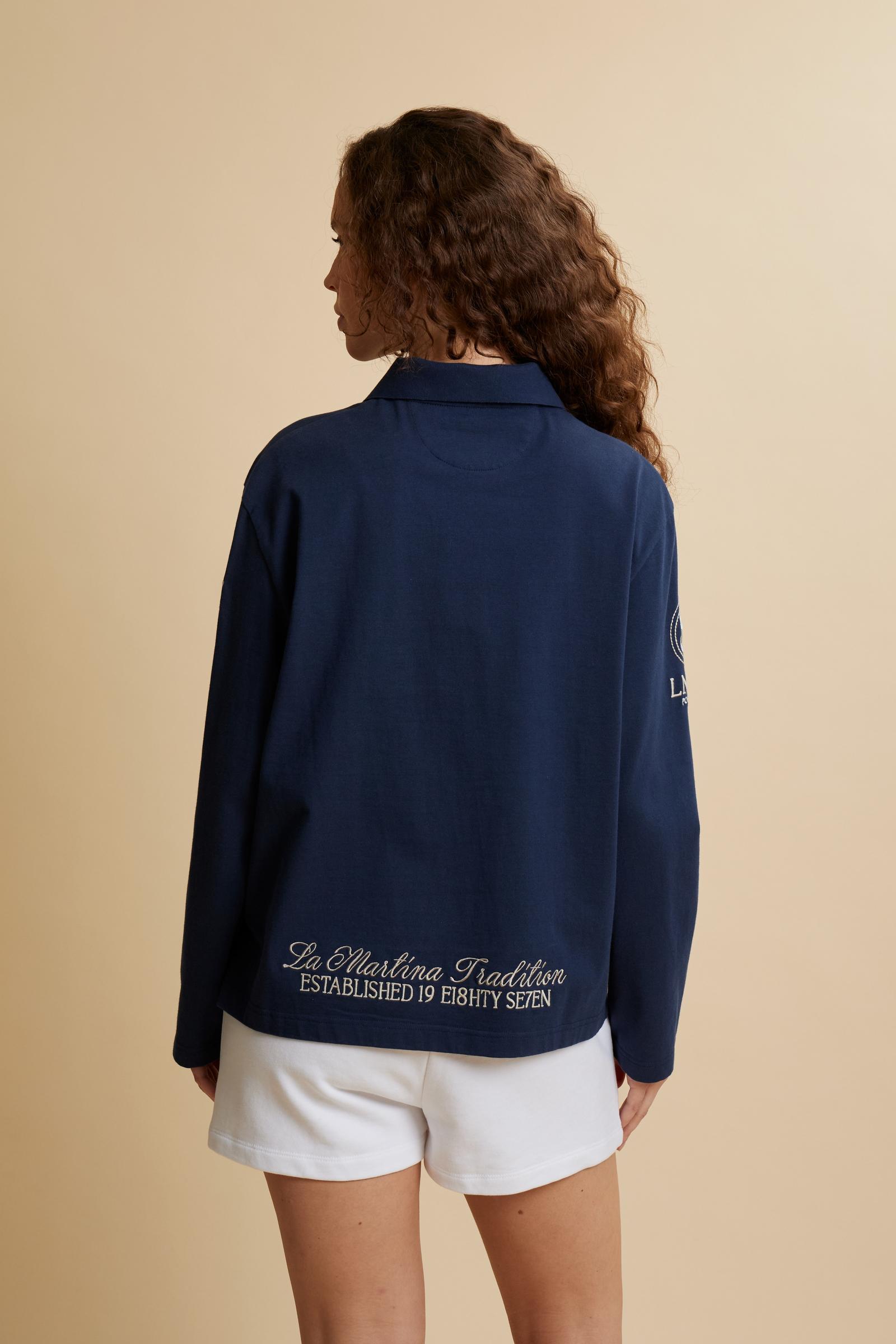 Damen Langarm-Poloshirt aus Baumwolljersey Player - Consuelo