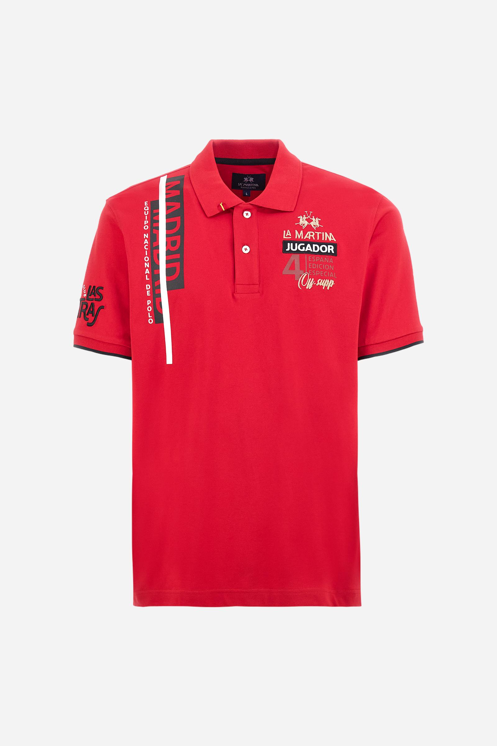 Regular fit polo shirt in stretch cotton piqué - Aguirre