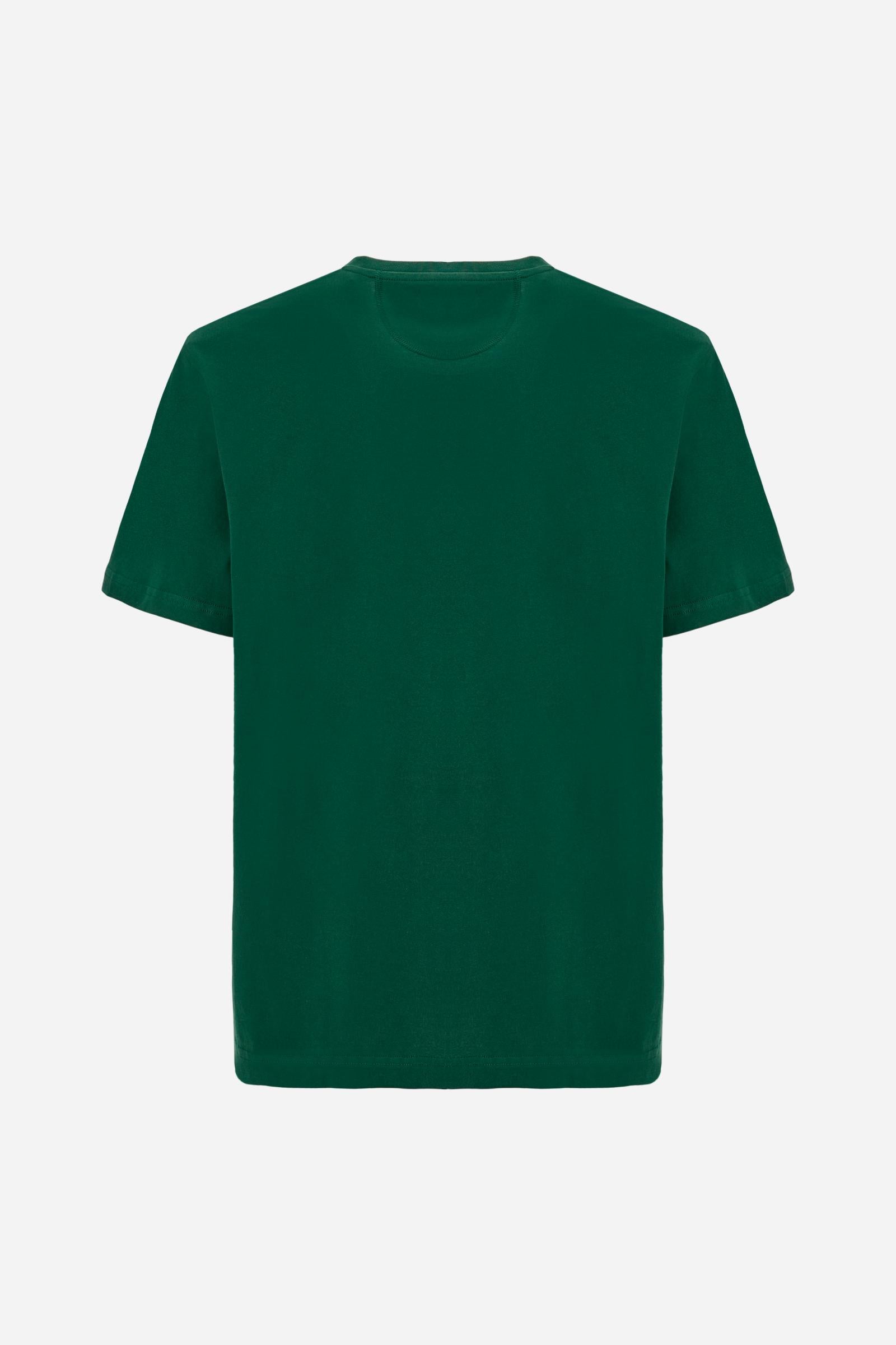Men’s cotton jersey T-shirt with small logo - Serge