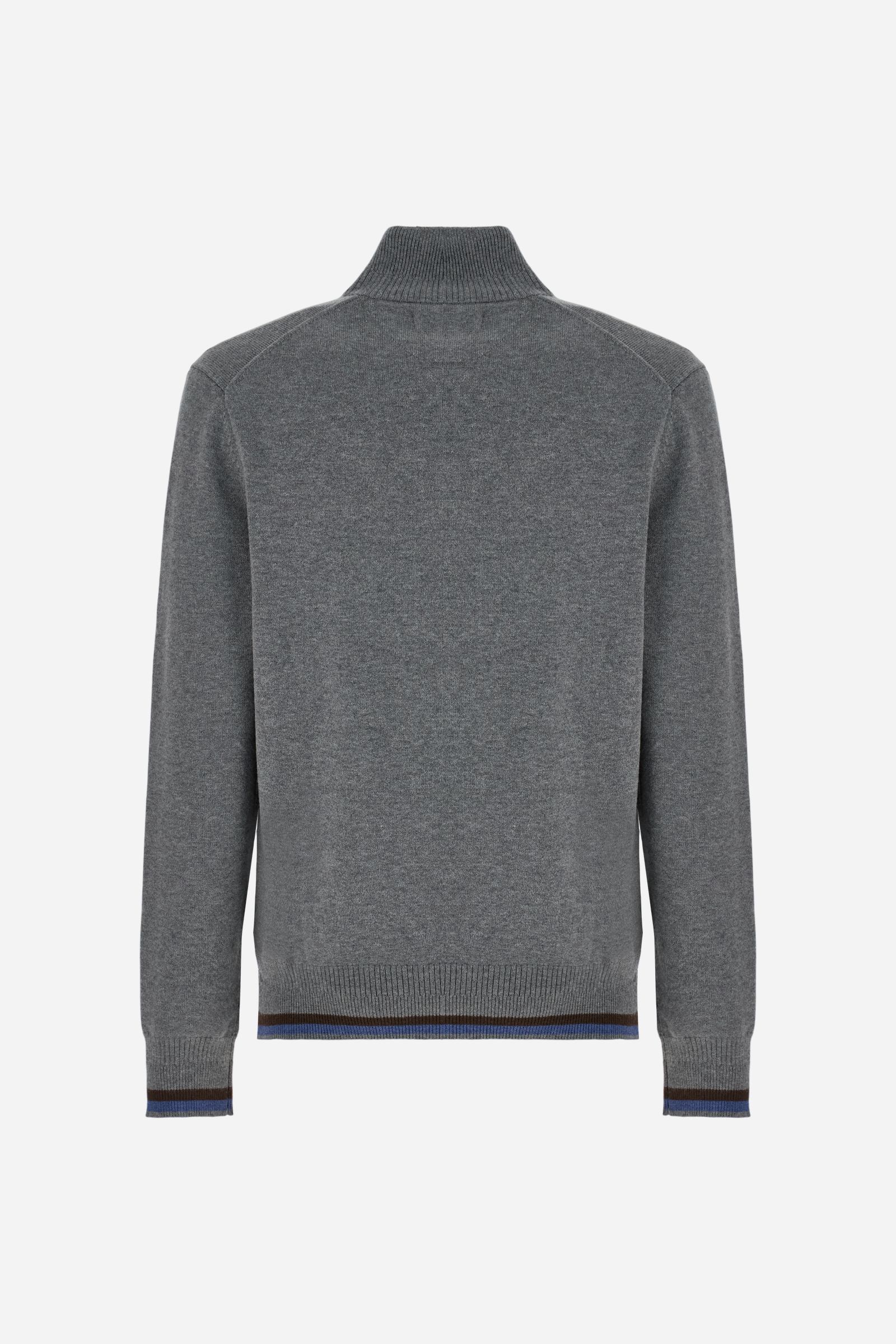 Maglione uomo full zip con collo alto Polo Club - Brooks