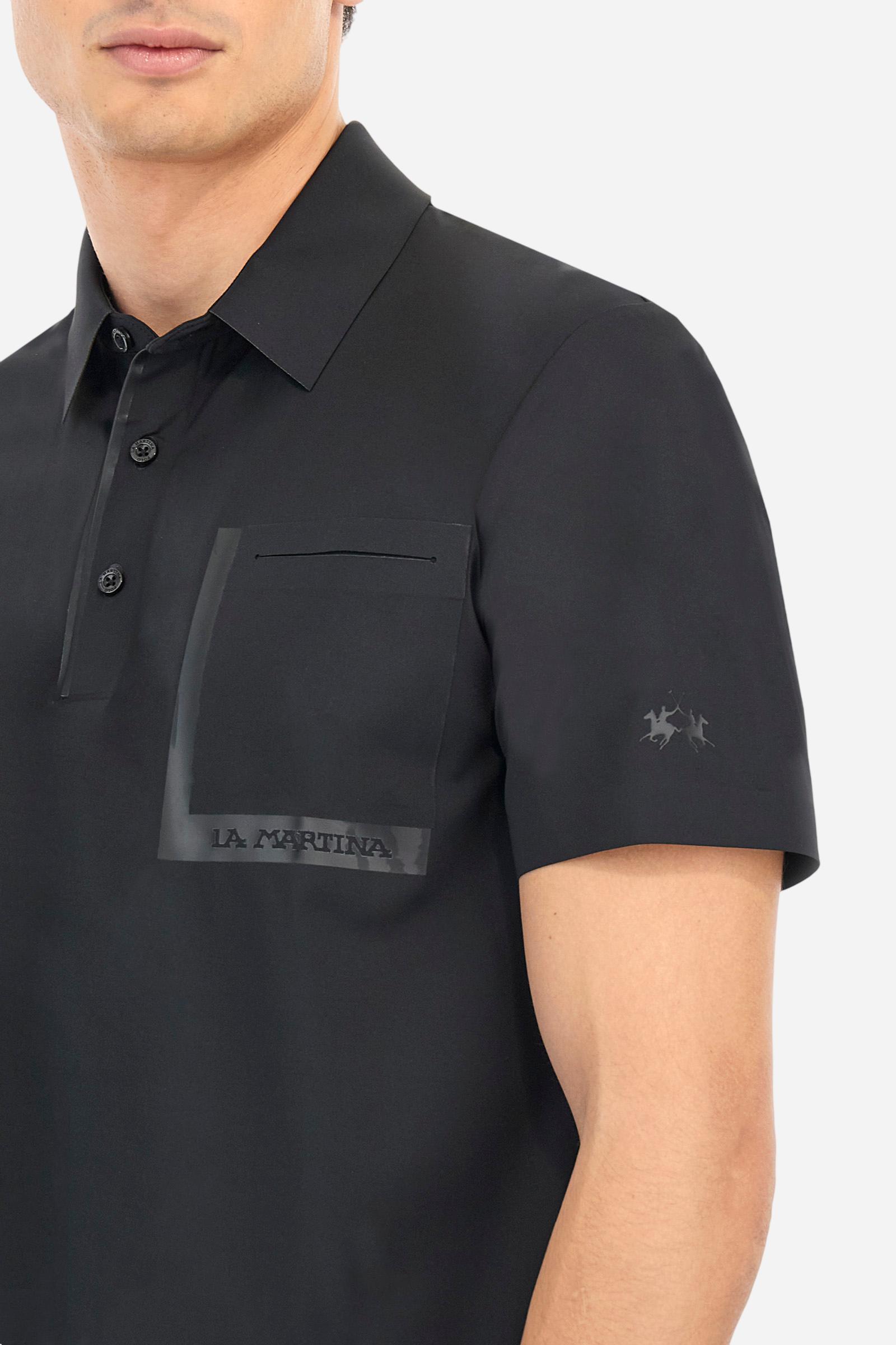 Regular fit jersey short-sleeved polo shirt – Anson