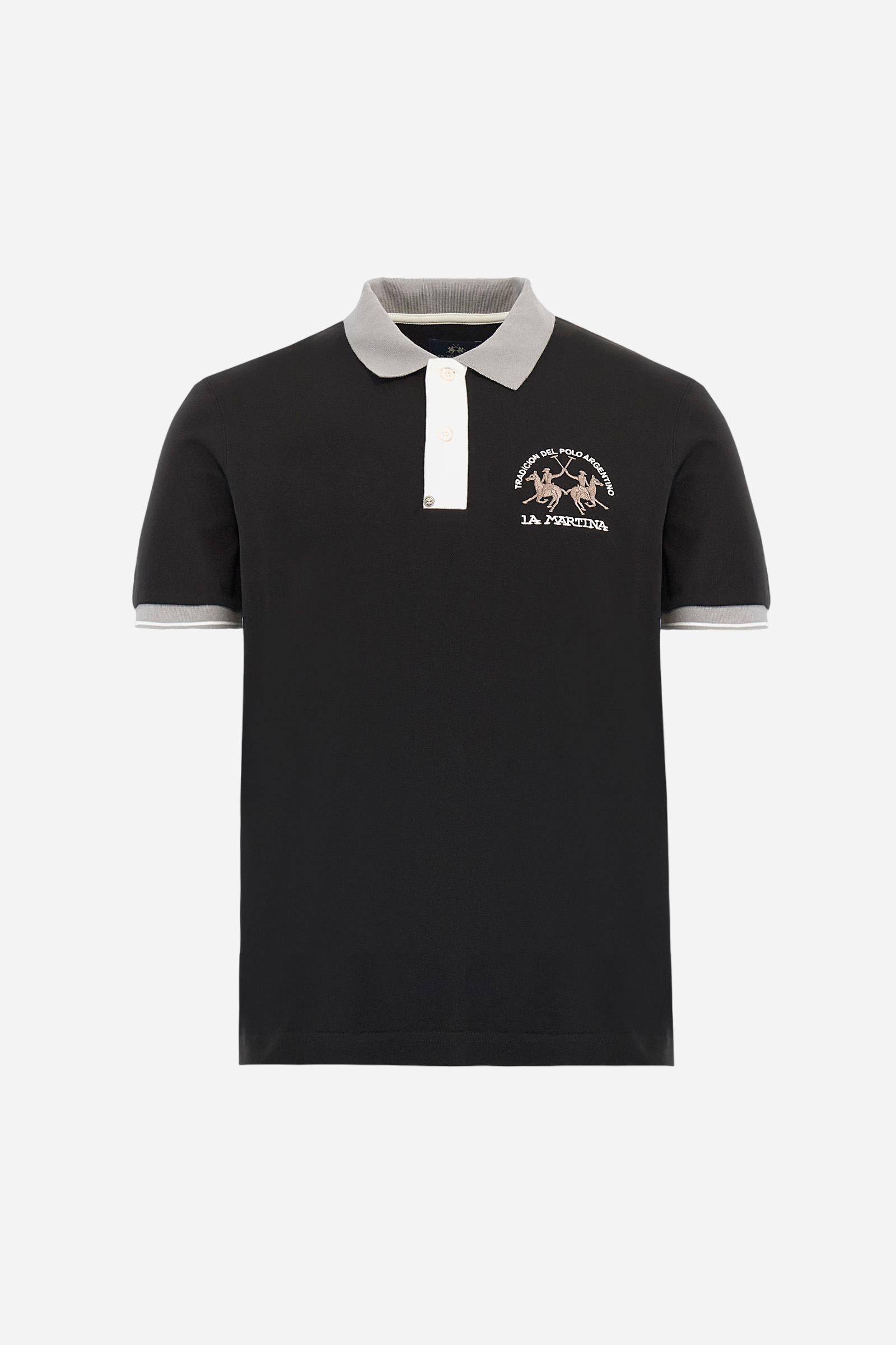 Chomba de piqué de algodón elástico de corte entallado - Trixie