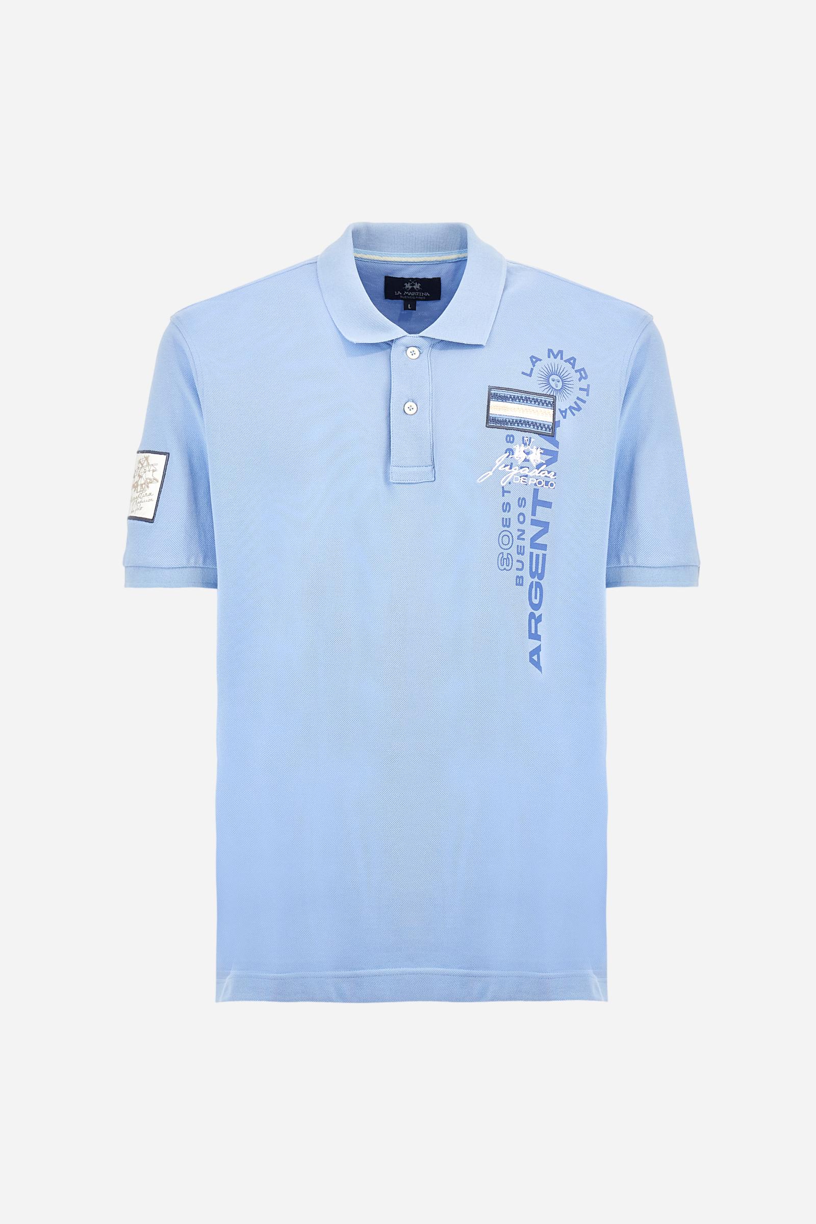 Regular fit polo shirt in stretch cotton piqué - Airton