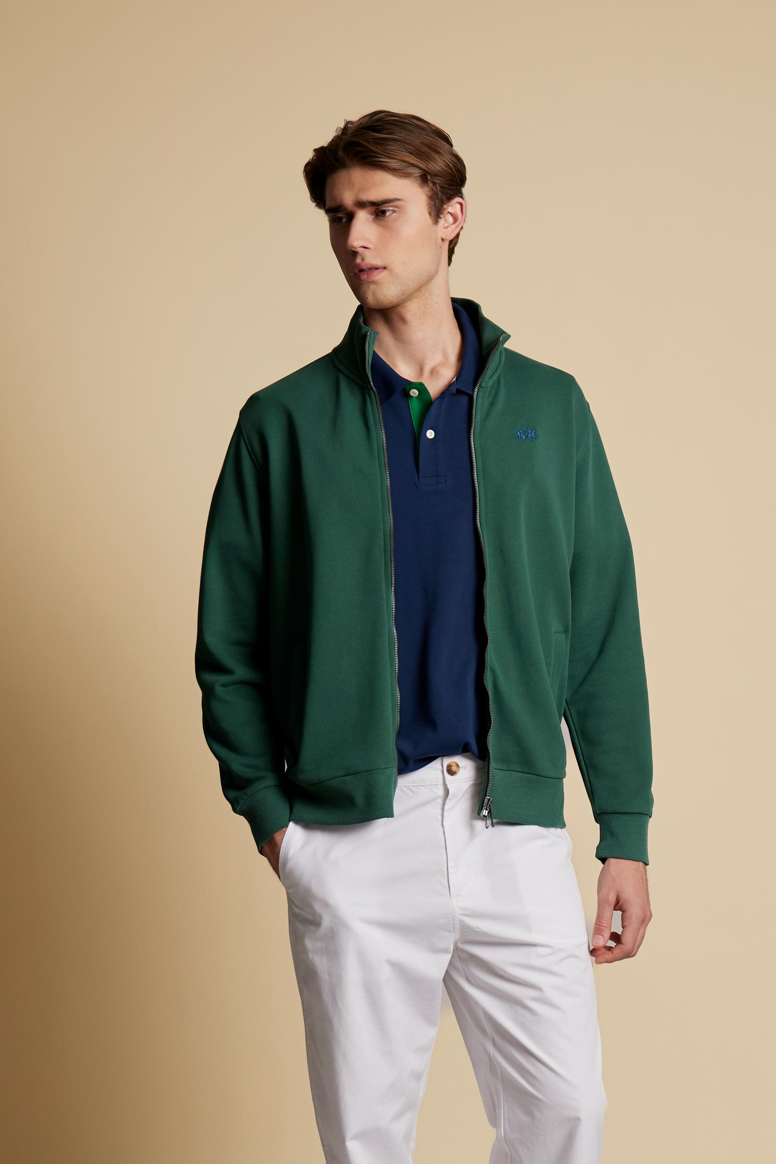 Men’s full zip cotton French Terry sweatshirt – Caden