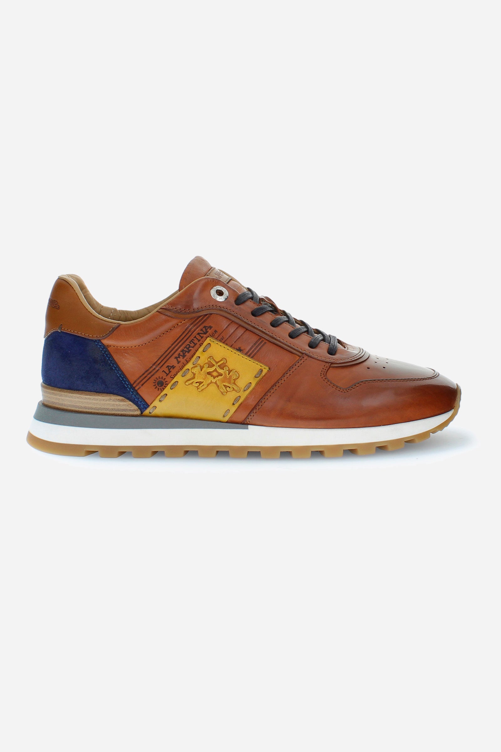 Mehrfarbiger Herren-Sneaker aus Leder. | La Martina