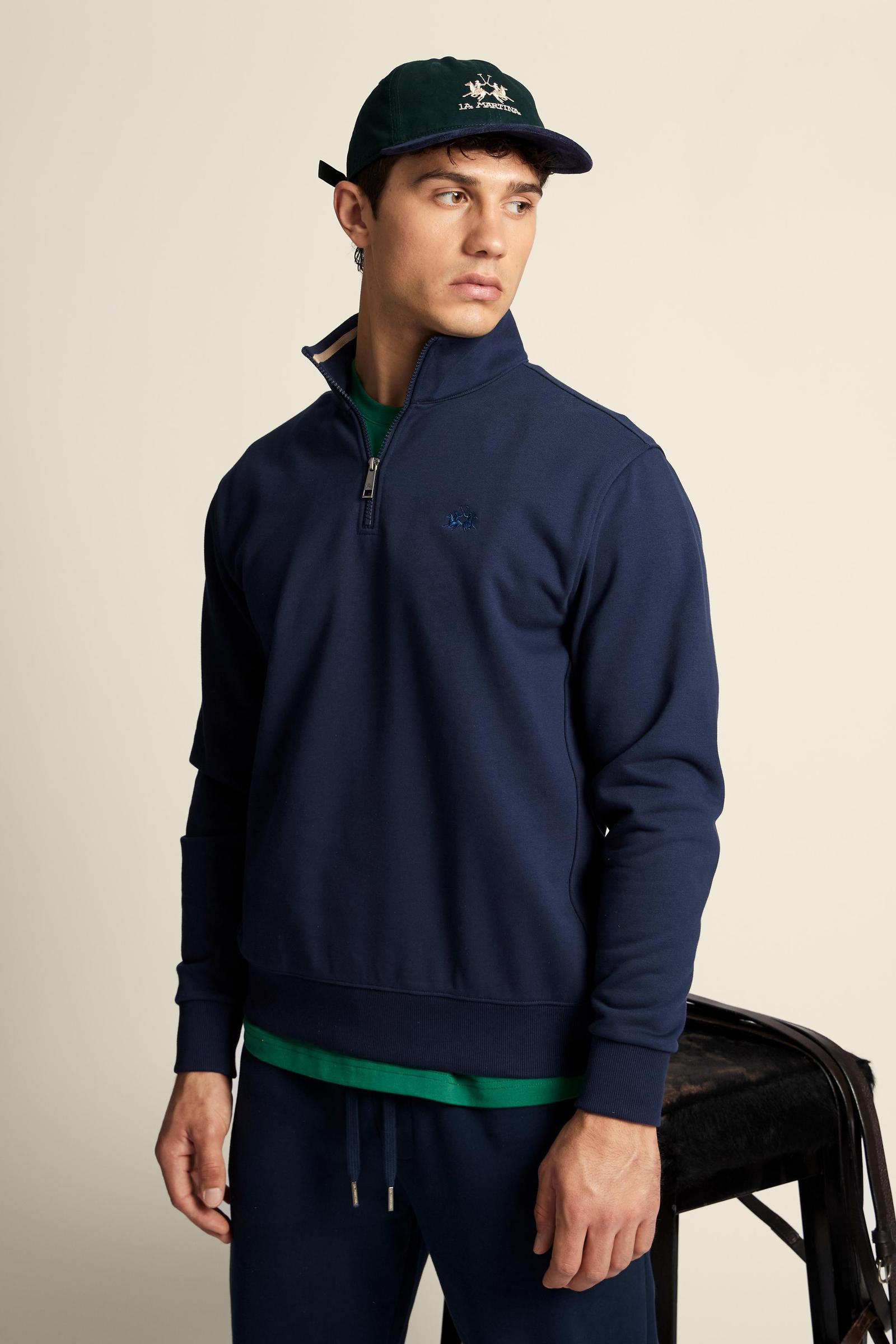 Men’s half zip cotton French Terry sweatshirt – Chalino