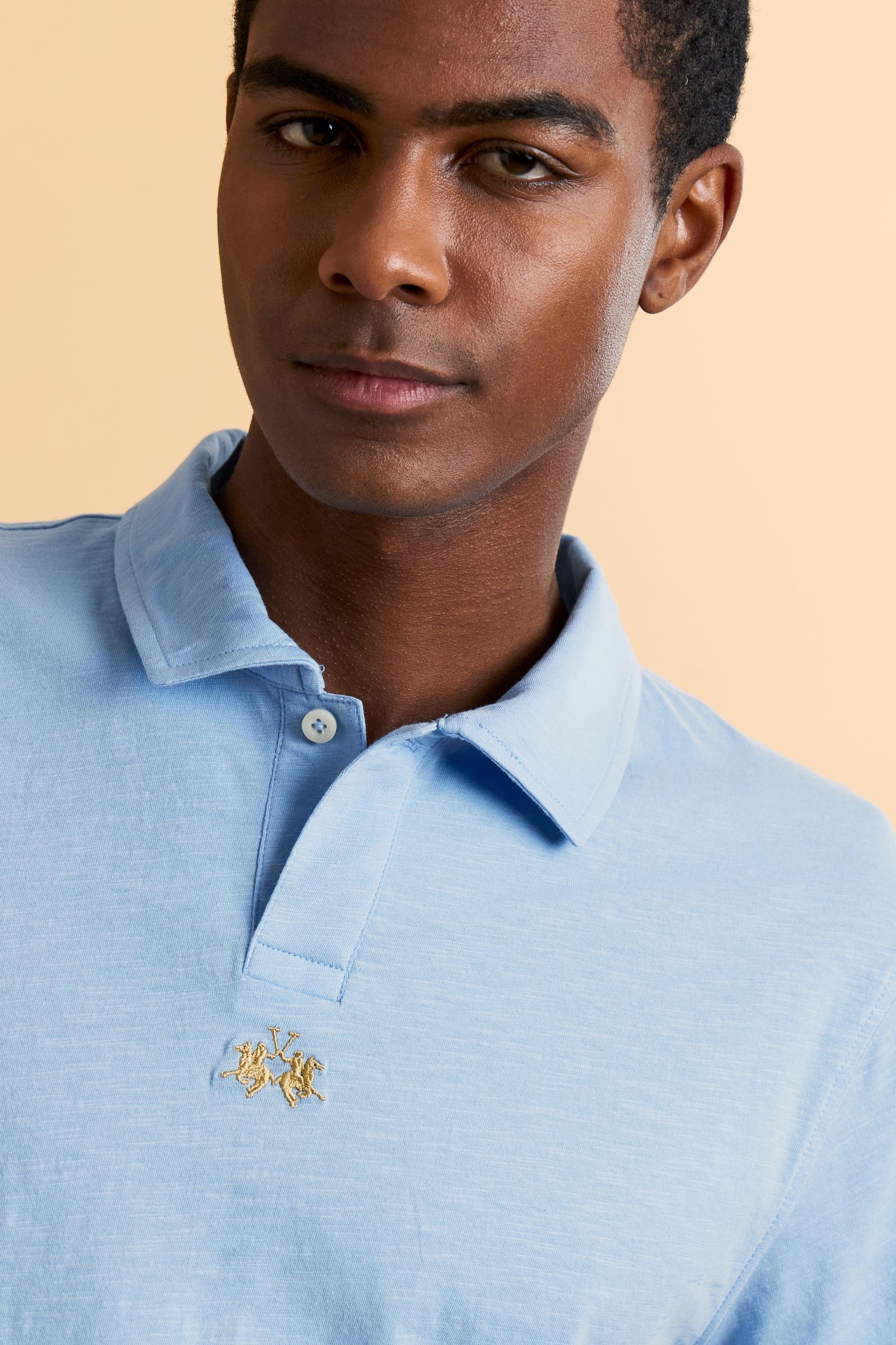 Polo homme en jersey flammé de coton - Yoojoon