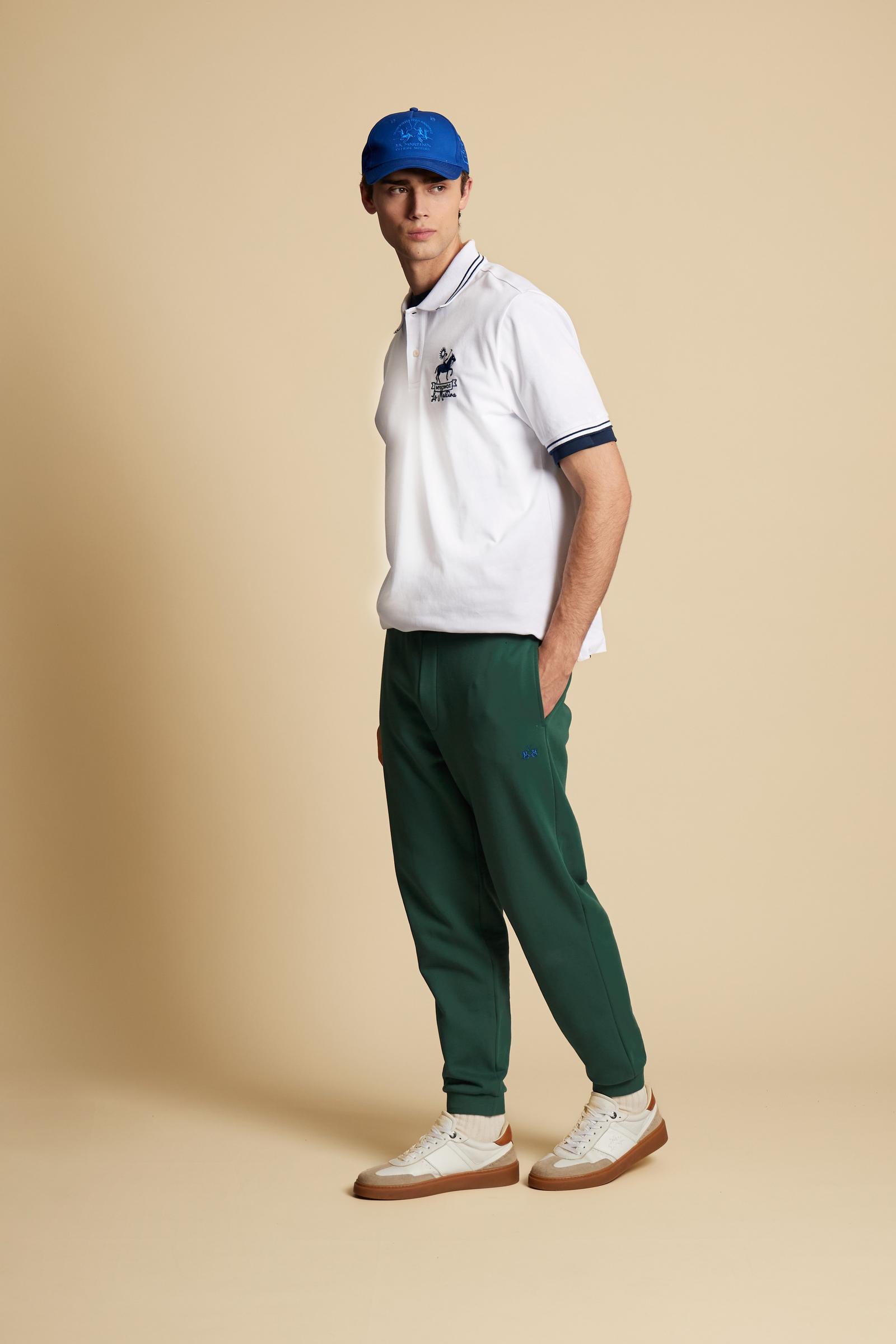 Men’s short-sleeve cotton jersey polo shirt Mykonos – Corbin