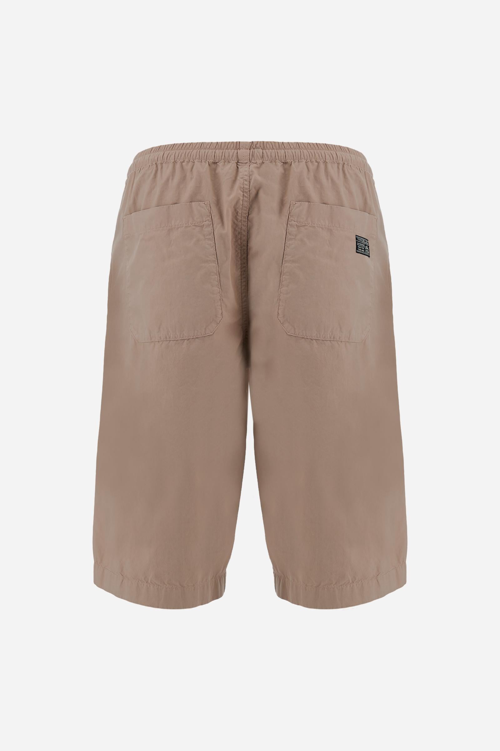 Men’s garment-dyed poplin Bermuda shorts - Cesar