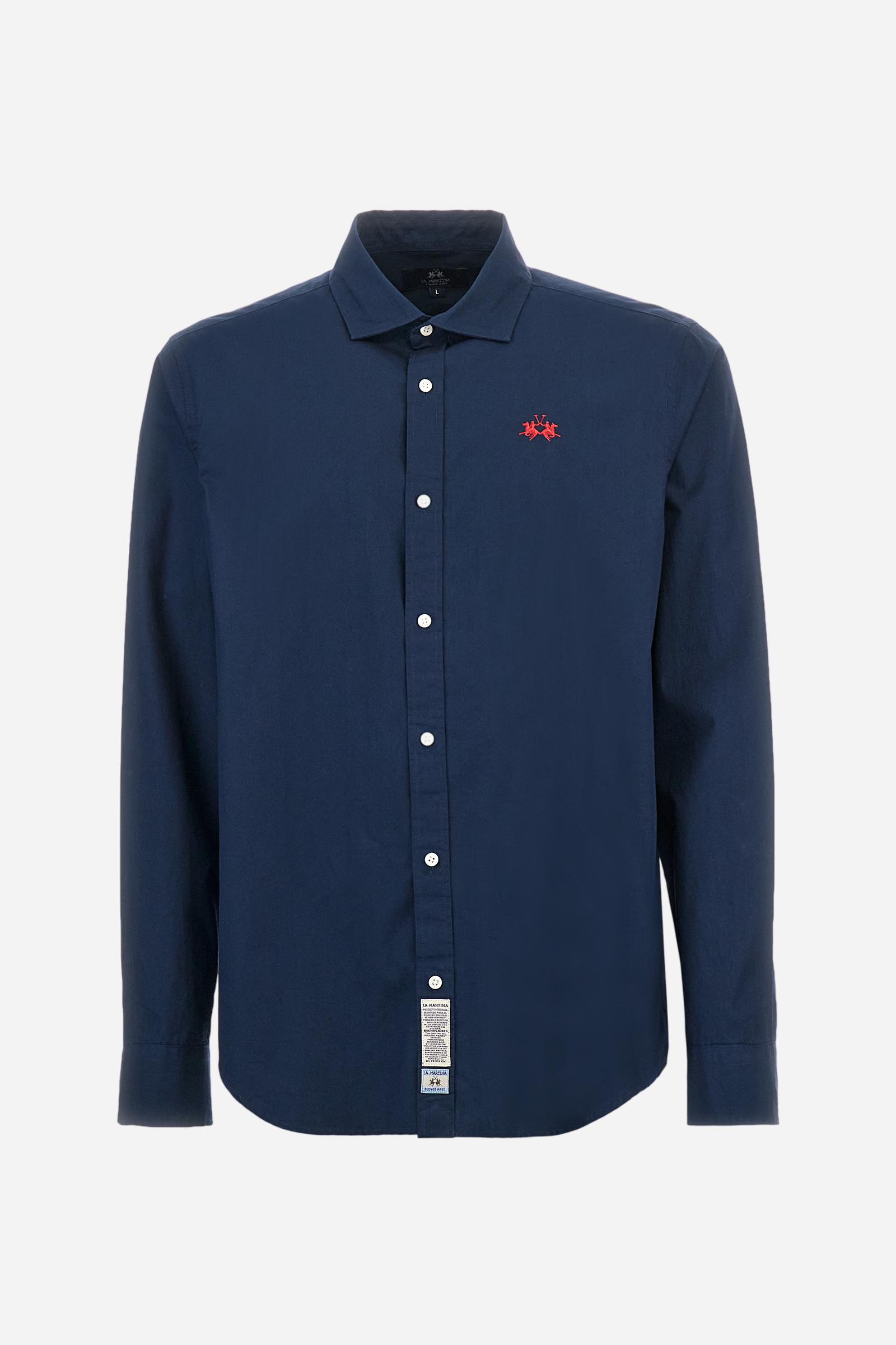 Slim poplin shirt with logo - Adolf