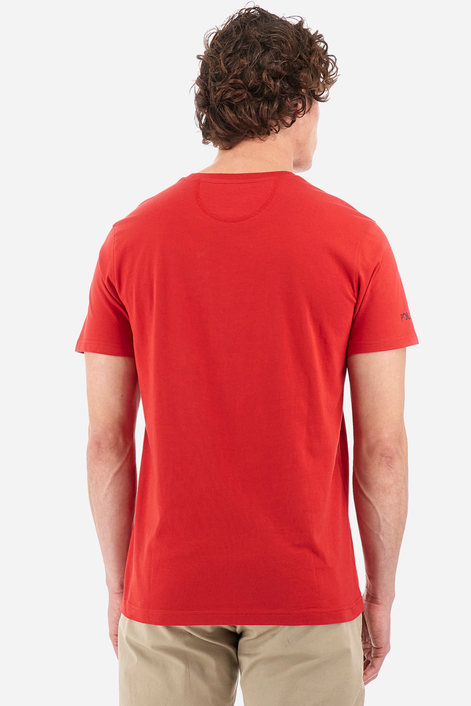 Baumwoll-T-Shirt mit Polo Crew Stickerei - Auguste