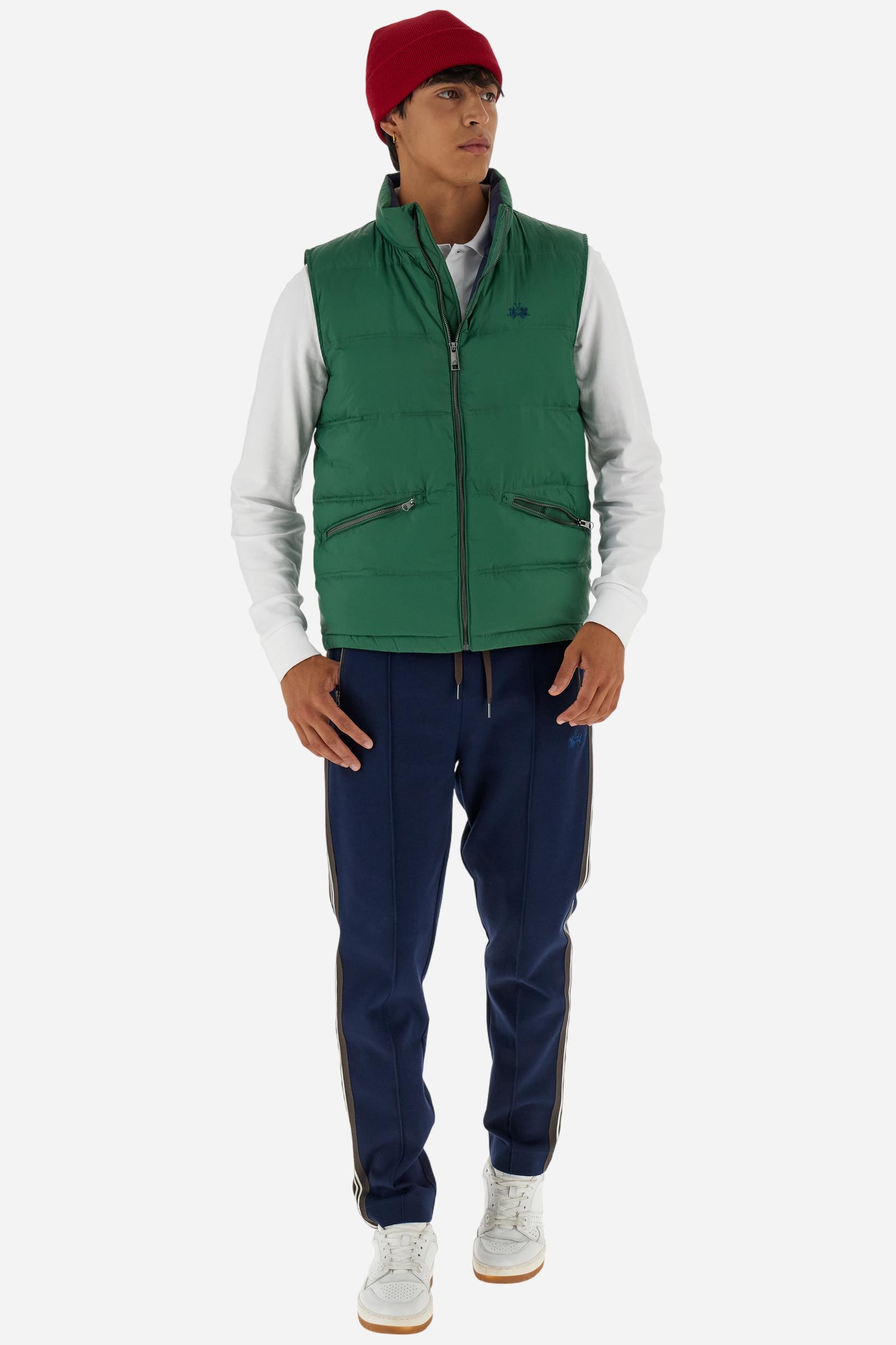 Men’s padded vest in nylon with down filling. A versatile style with a regular fit, finished with a small embroidered brand logo. - Eden