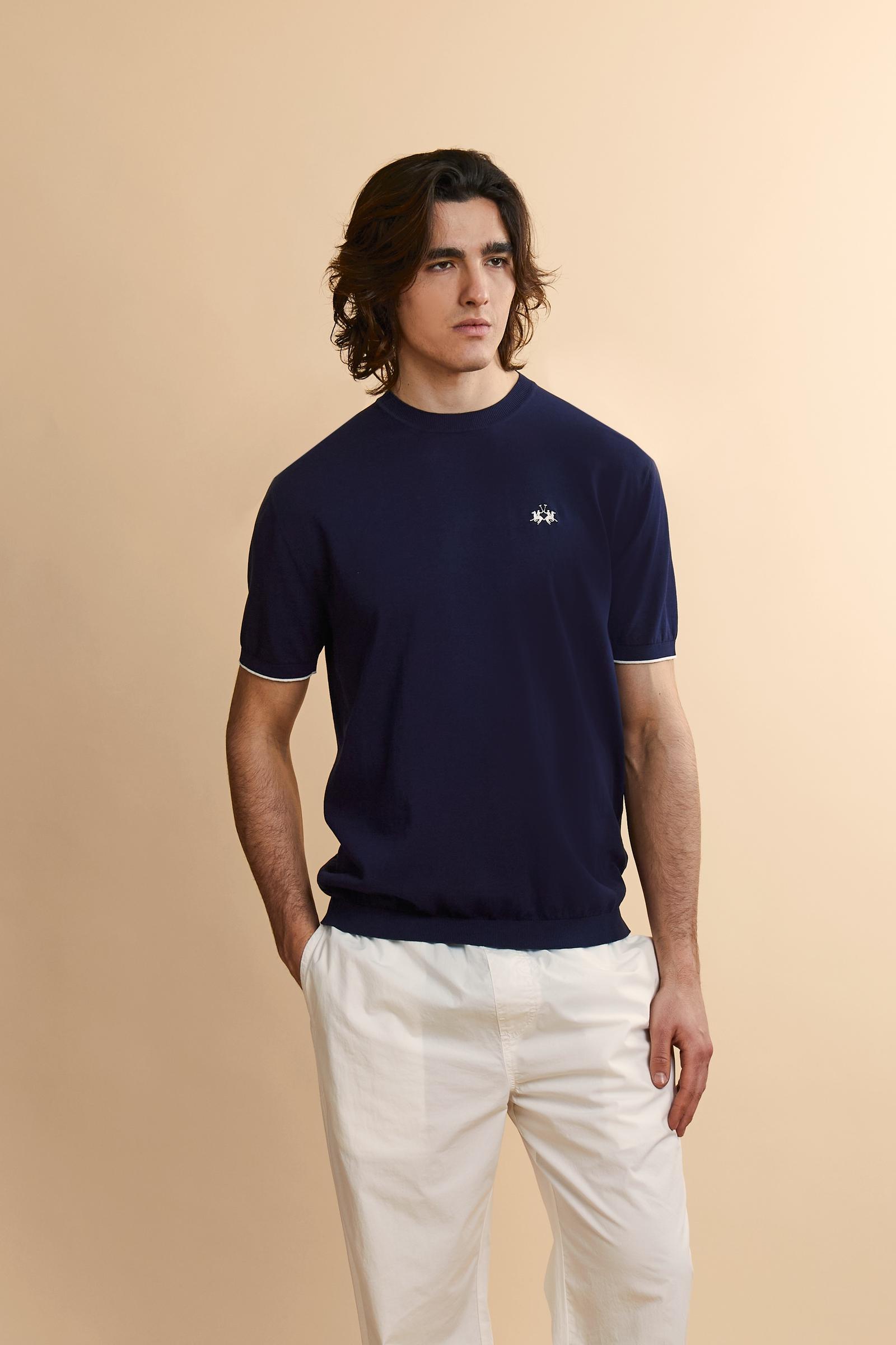 Men’s cotton and silk crewneck sweater - Carbonell