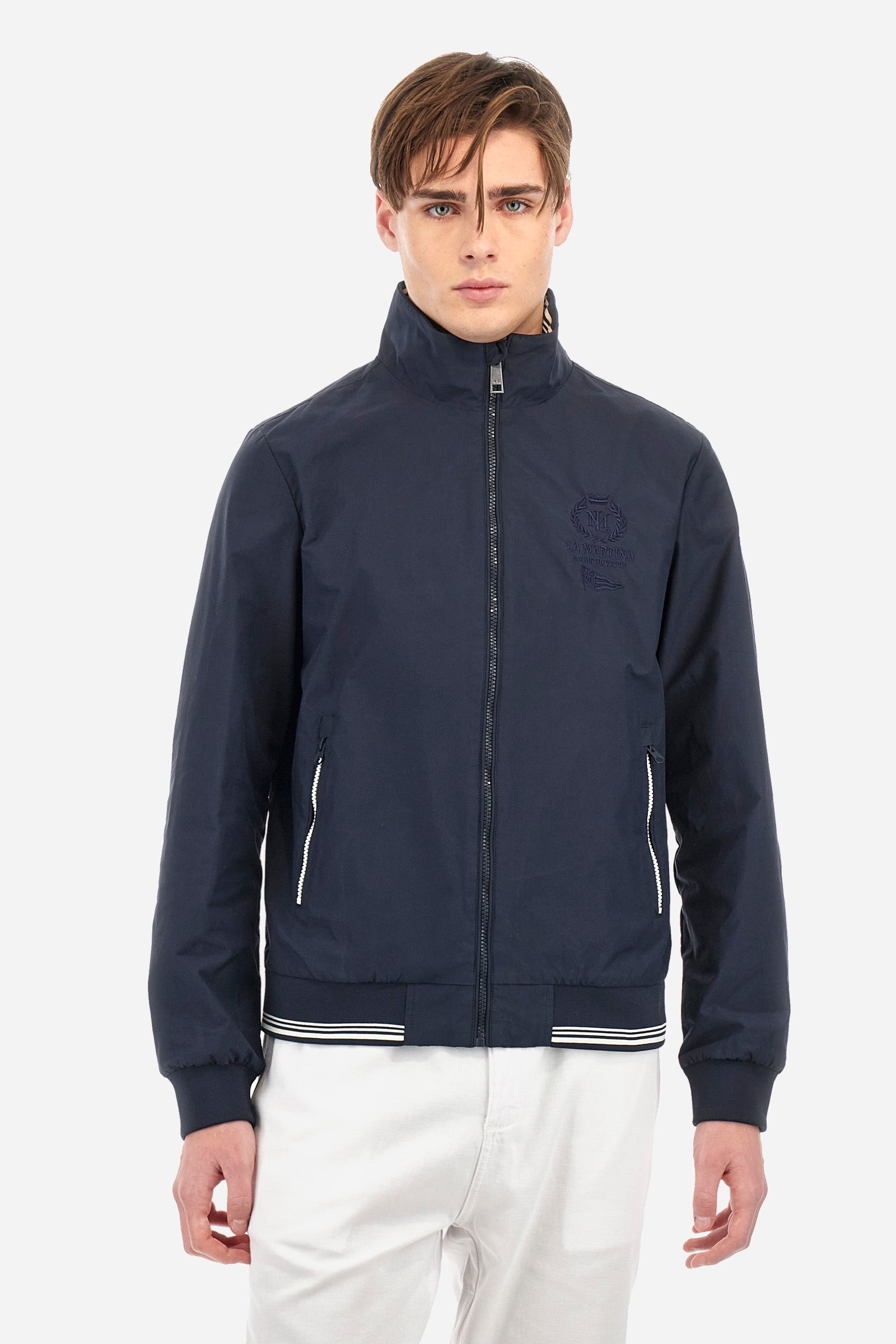 Regular-fit jacket in mixed cotton - Abraham