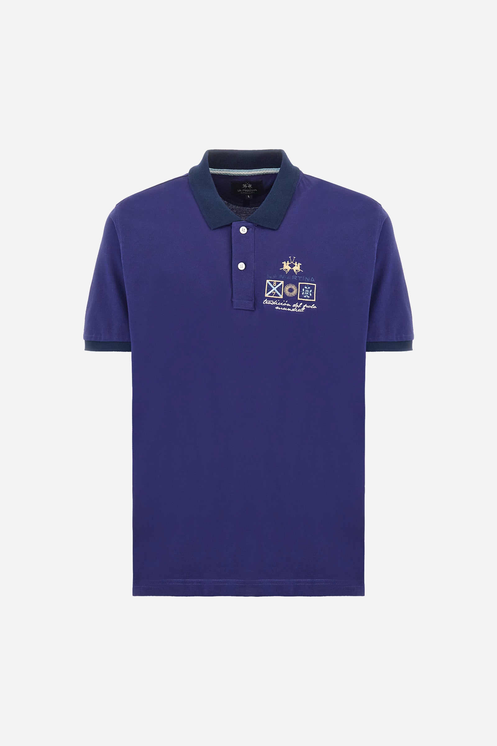 Polo en coton avec logo multicolore - Archer
