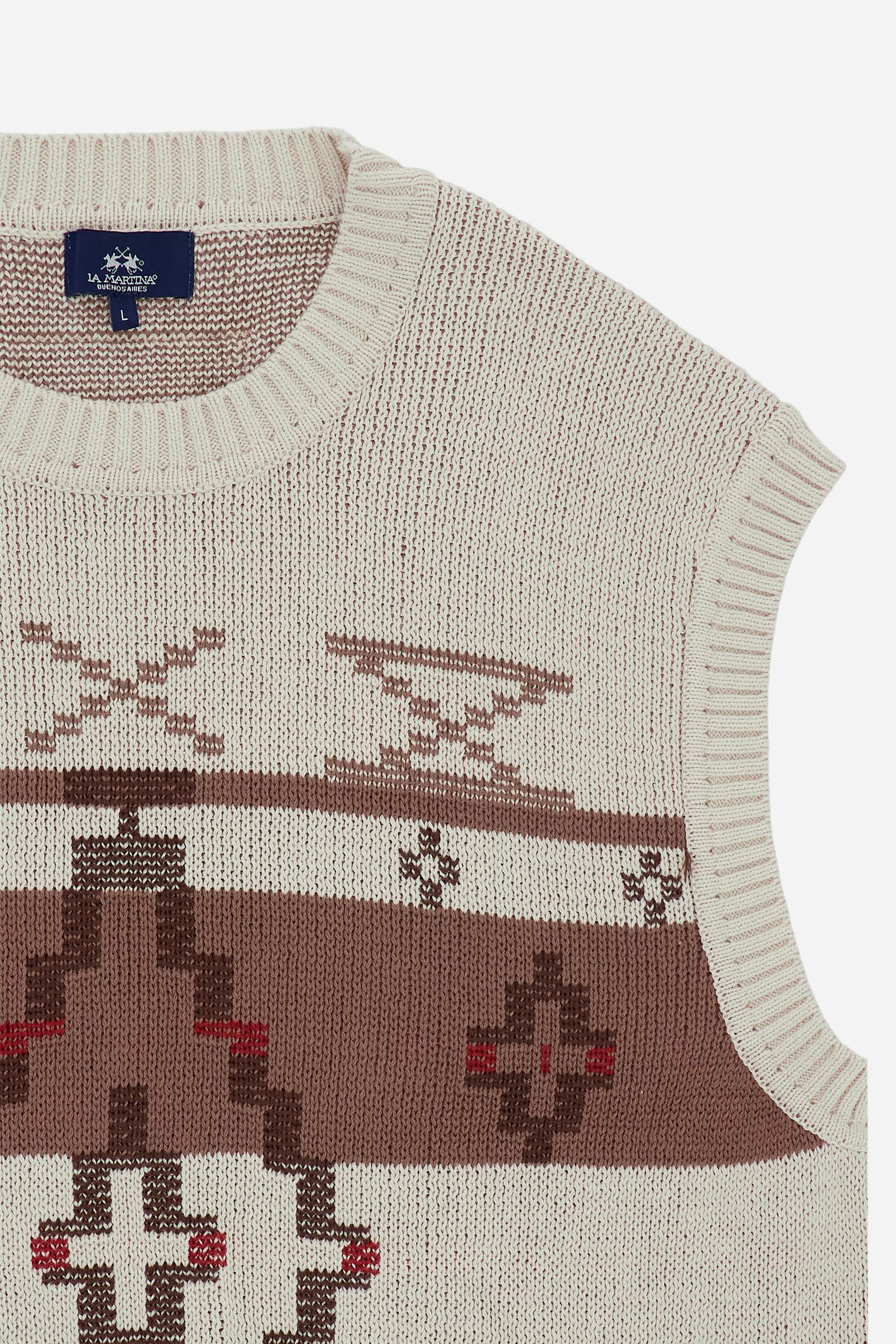 Men’s cotton jacquard knit vest - Corvin