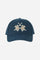Durable men's baseball cap in structured heavy cotton twill with 3D logo, curved visor, ventilation eyelets, and adjustable snapback for a snug, custom fit. - Navy