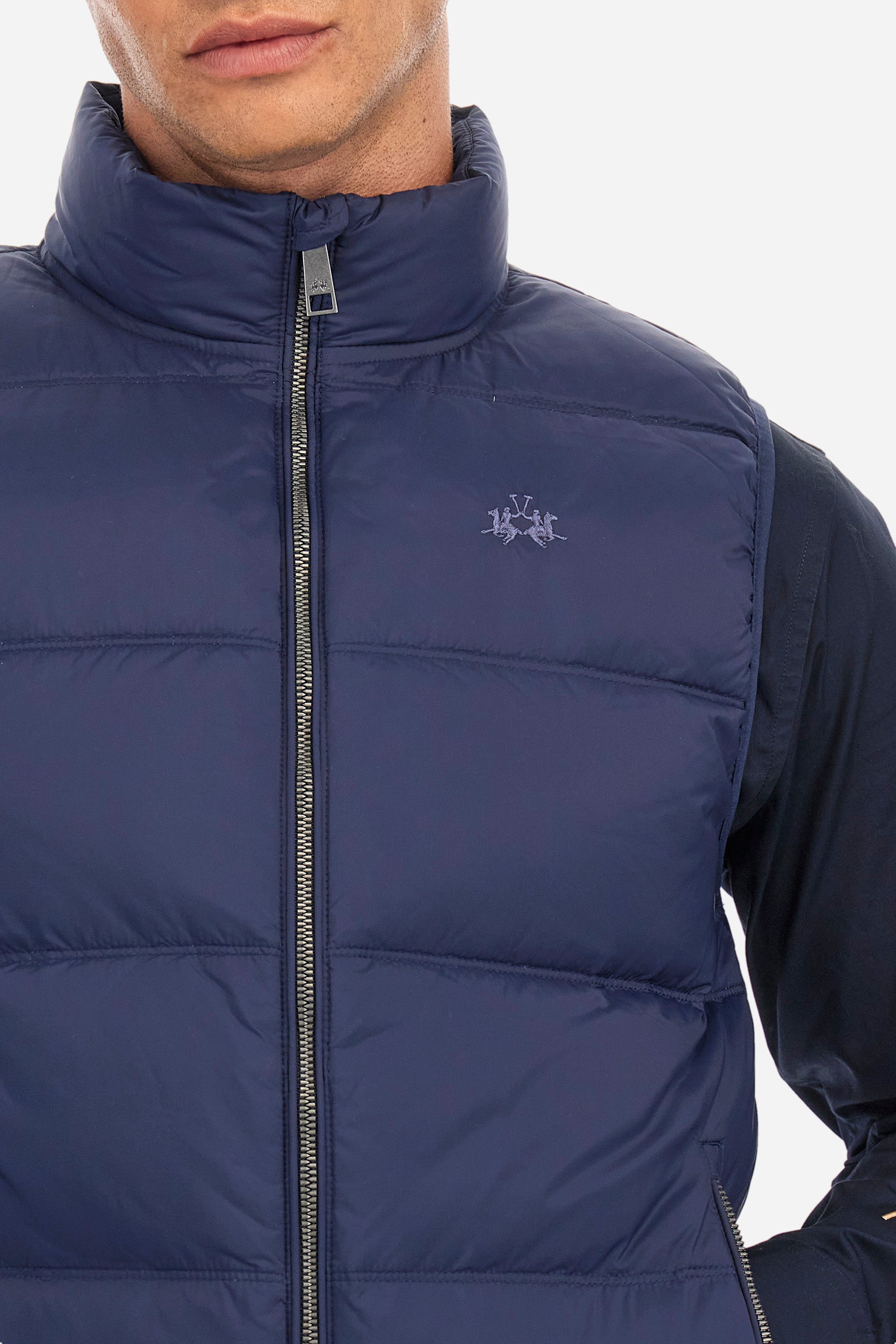 Regular-fit gilet in synthetic fabric - Zipactonal