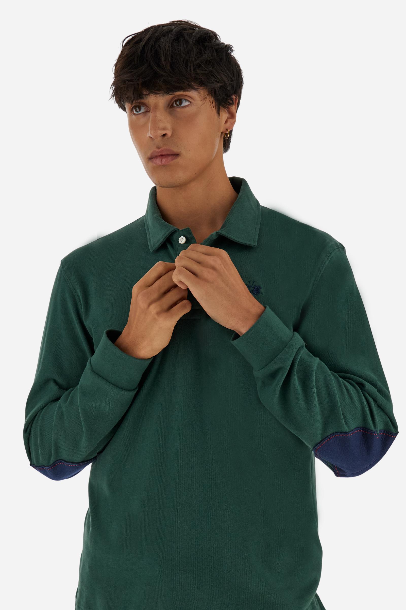 Polo homme en jersey toucher doux avec coudières - Brayden