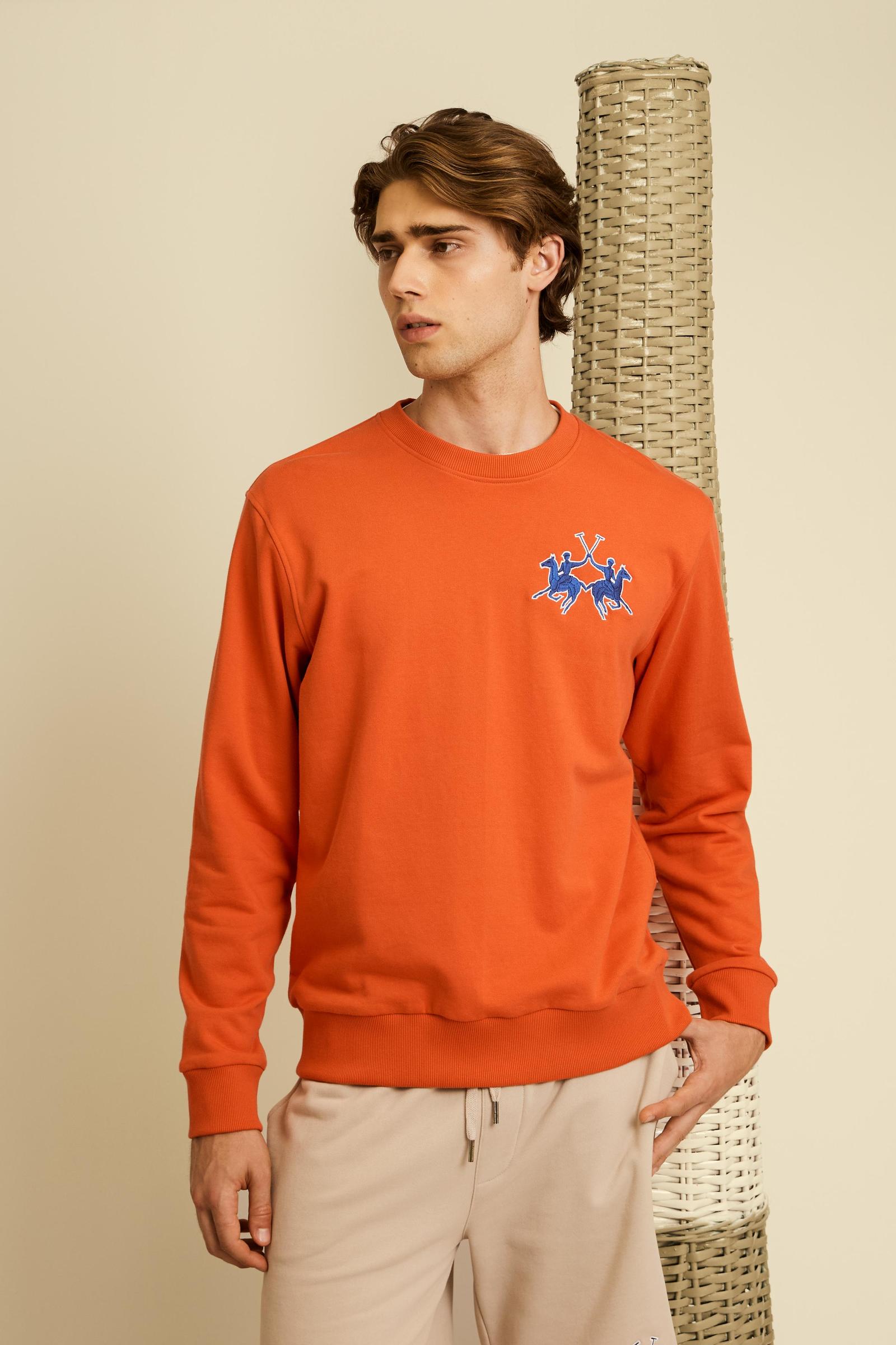 Men's crewneck sweatshirt in french terry with maxi logo - Chuy