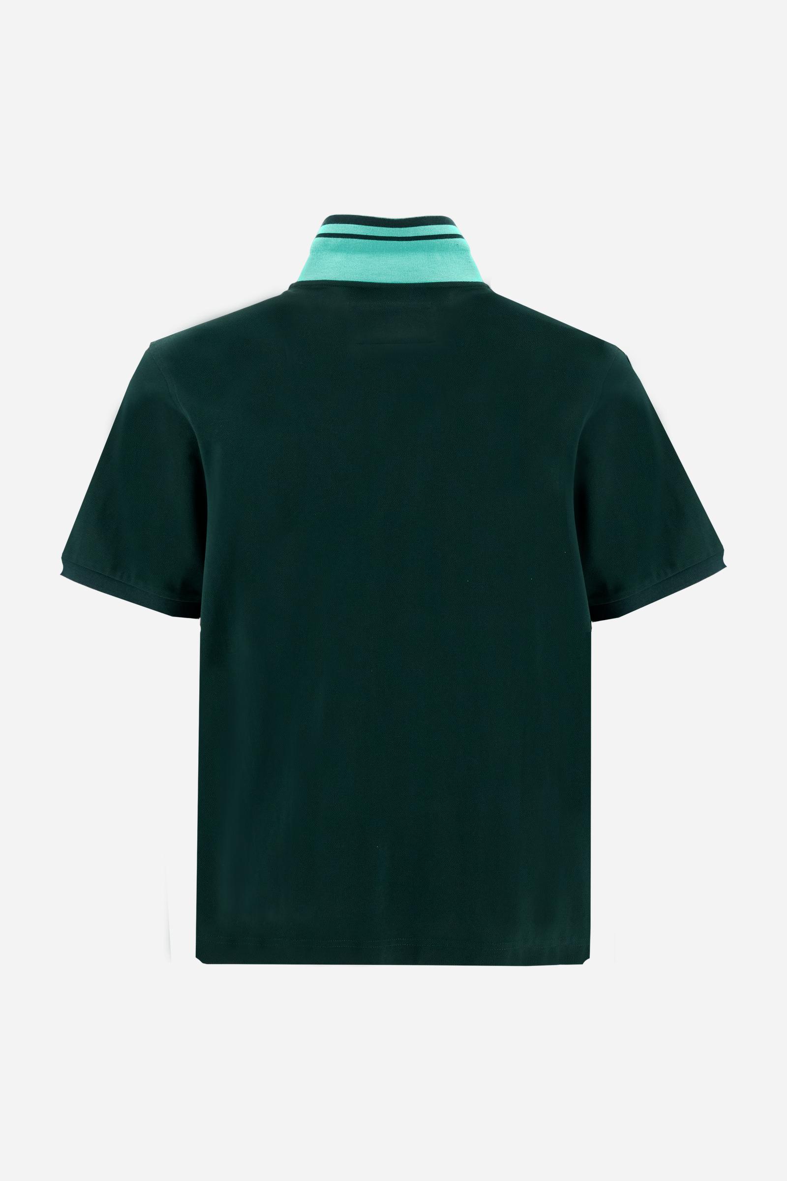 Men’s short-sleeve piqué polo shirt with 3D maxi logo – Coty