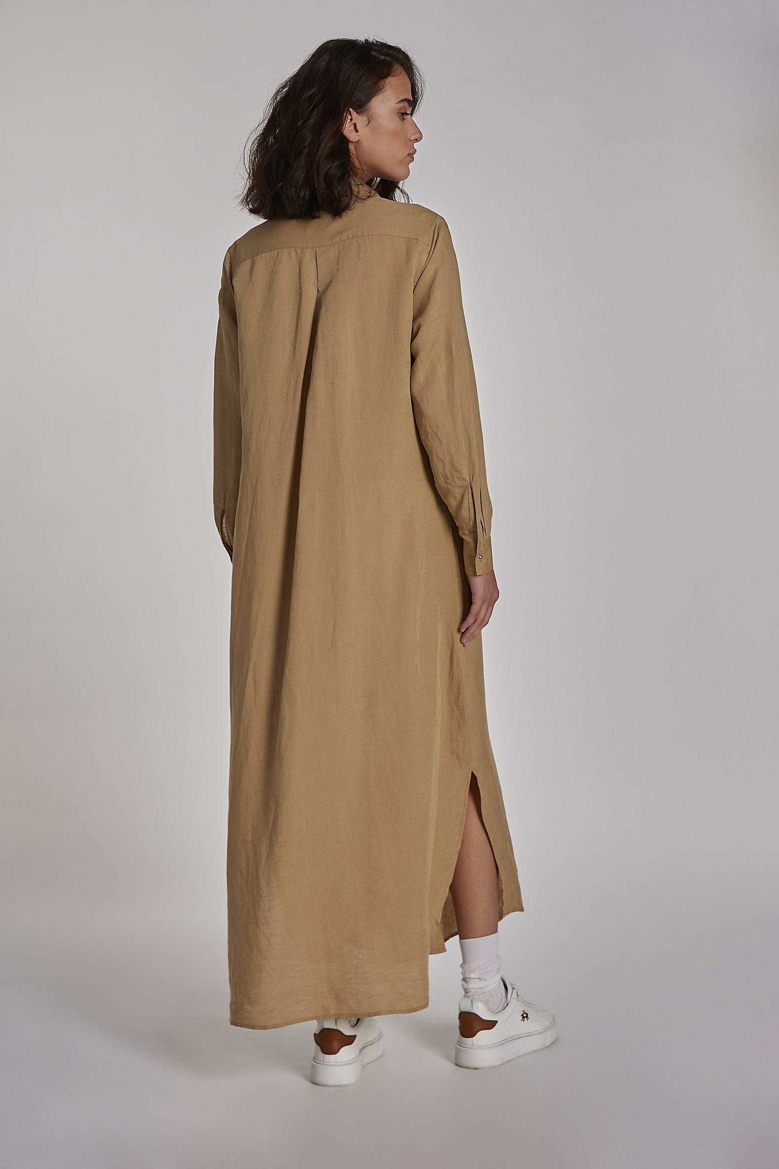 LaMartina Women's regular-fit linen-blend viscose midi dress LaMartina Women's regular-fit linen-blend viscose midi dress