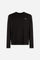 Men’s long-sleeve T-shirt in 100% cotton jersey with ribbed crew neck, regular fit, and subtle embroidered logo for all-day comfort and classic style. - Black