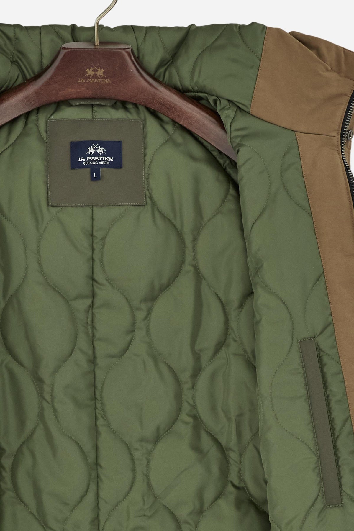 Men's padded parka in waxed canvas - Dom