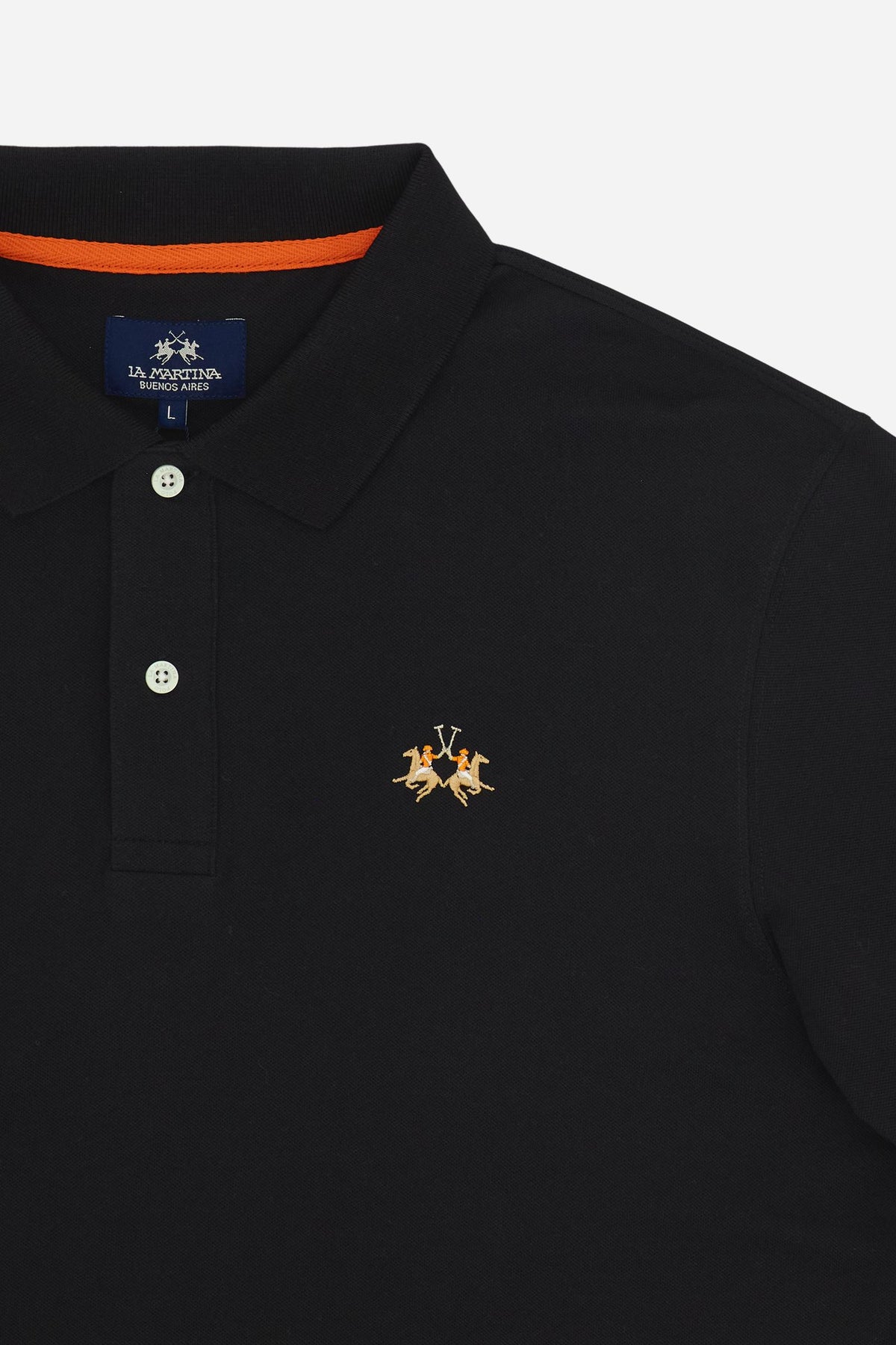 Men's regular fit polo with multicolor logo - Eduardo