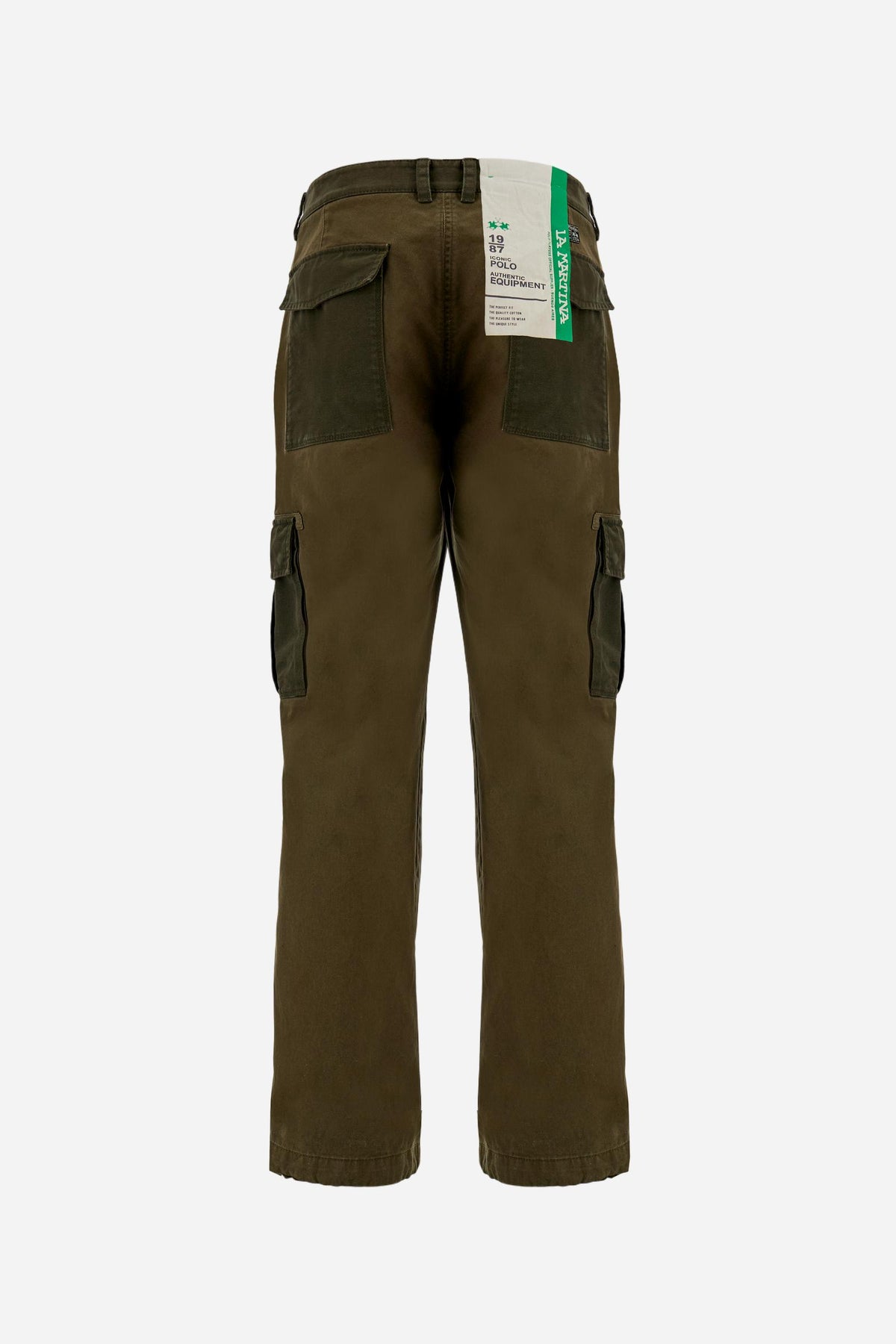 Pantalone uomo cargo in twill di cotone color block - Fito