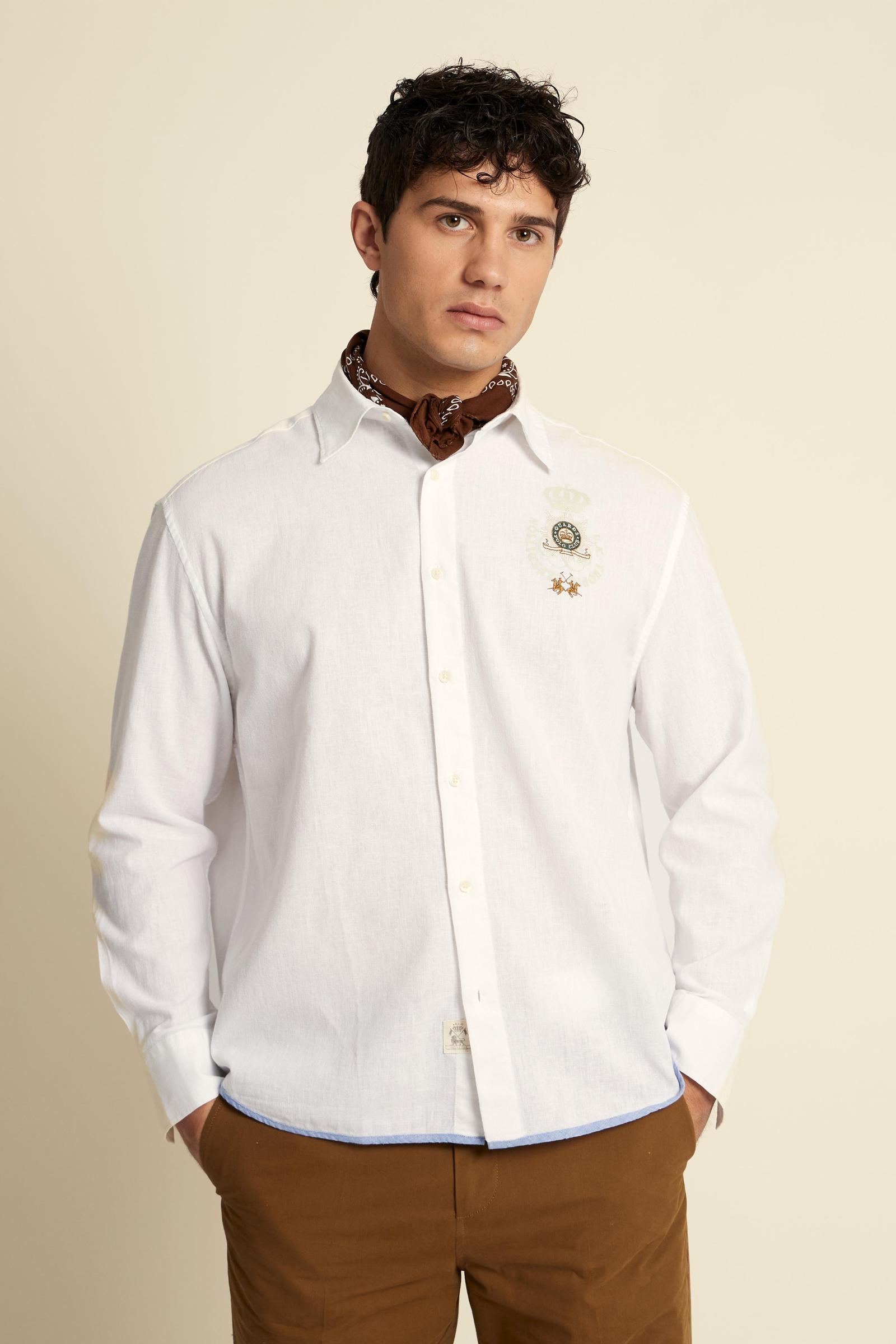 Men’s cotton and linen shirt Guards - Crispin