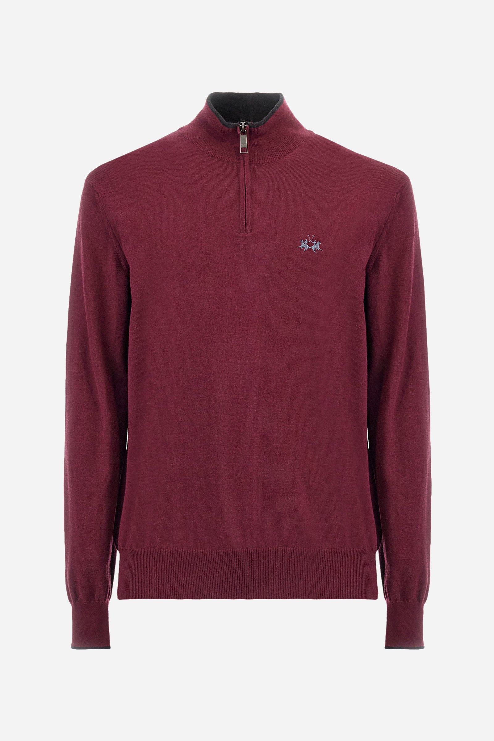 Regular fit pullover in cotton and wool - Zayyir