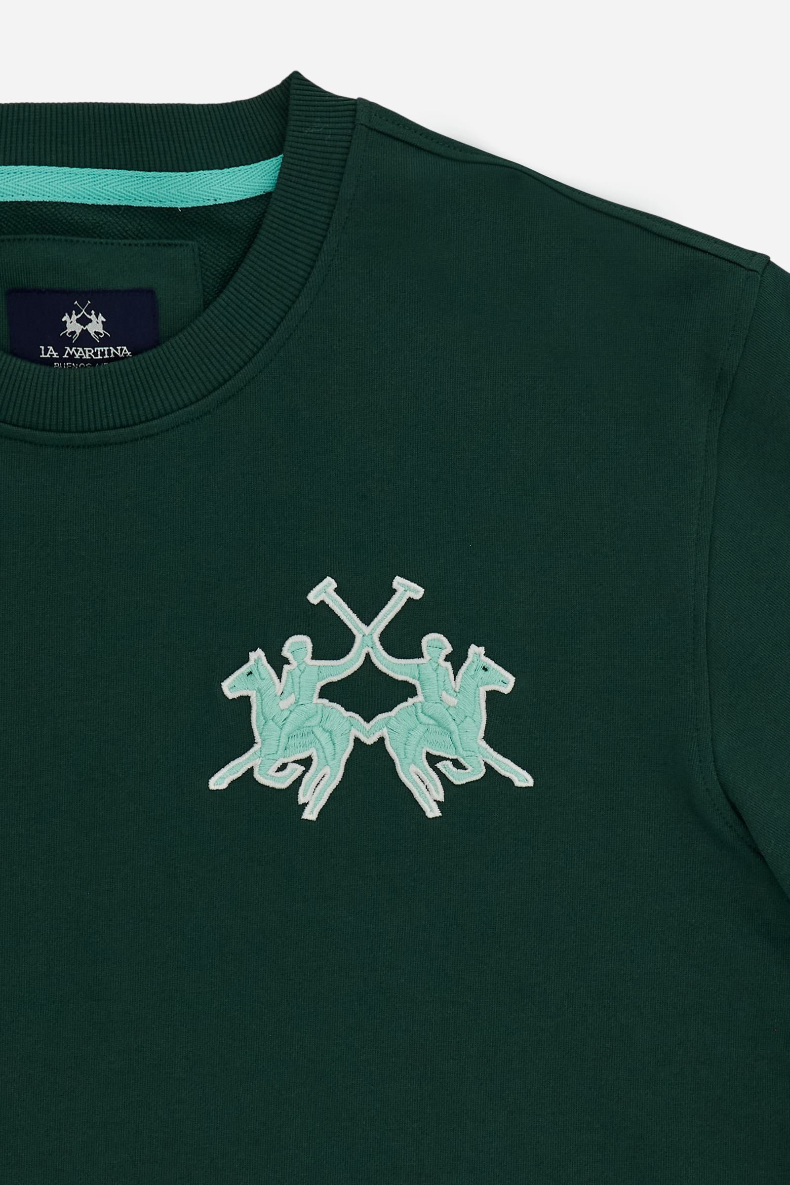 Men's crewneck sweatshirt in french terry with maxi logo - Chuy