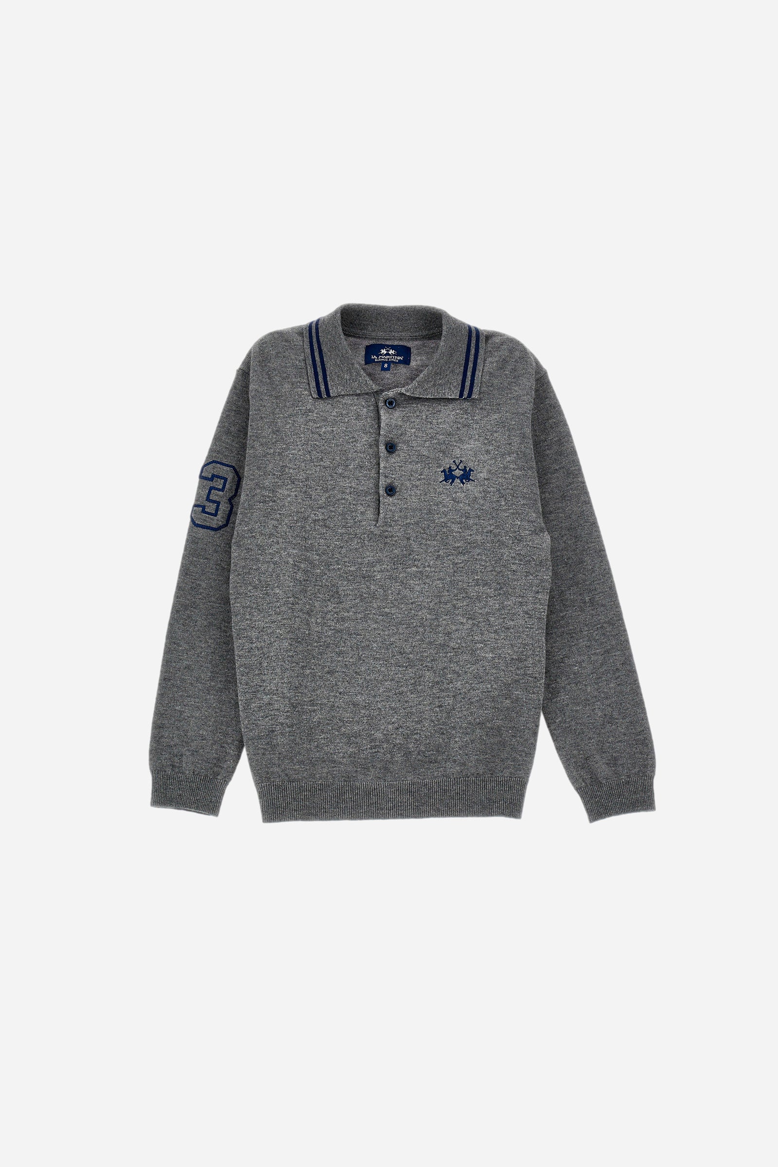 Jungen-Pullover im Polo-Stil 