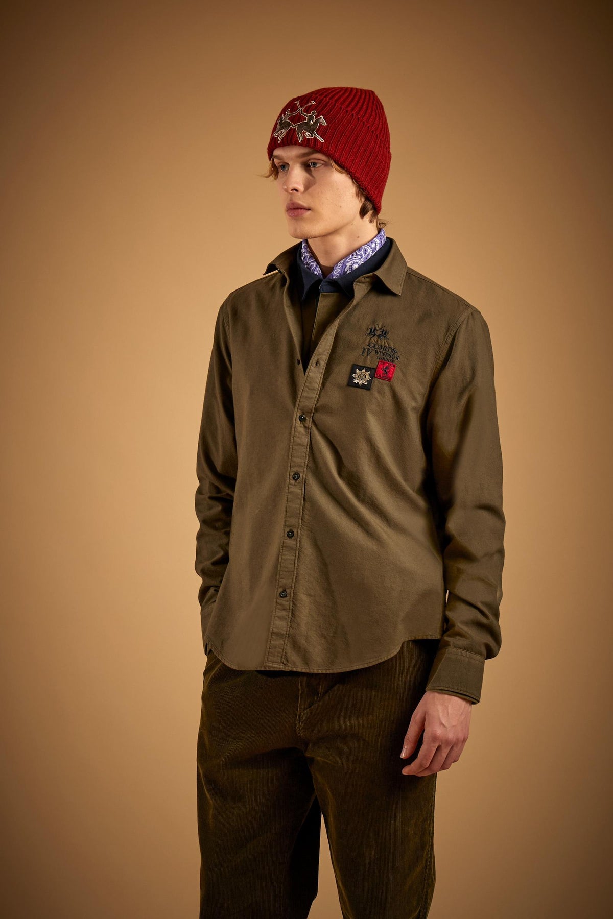 Chemise homme en coton oxford surteint Guards - Delmar