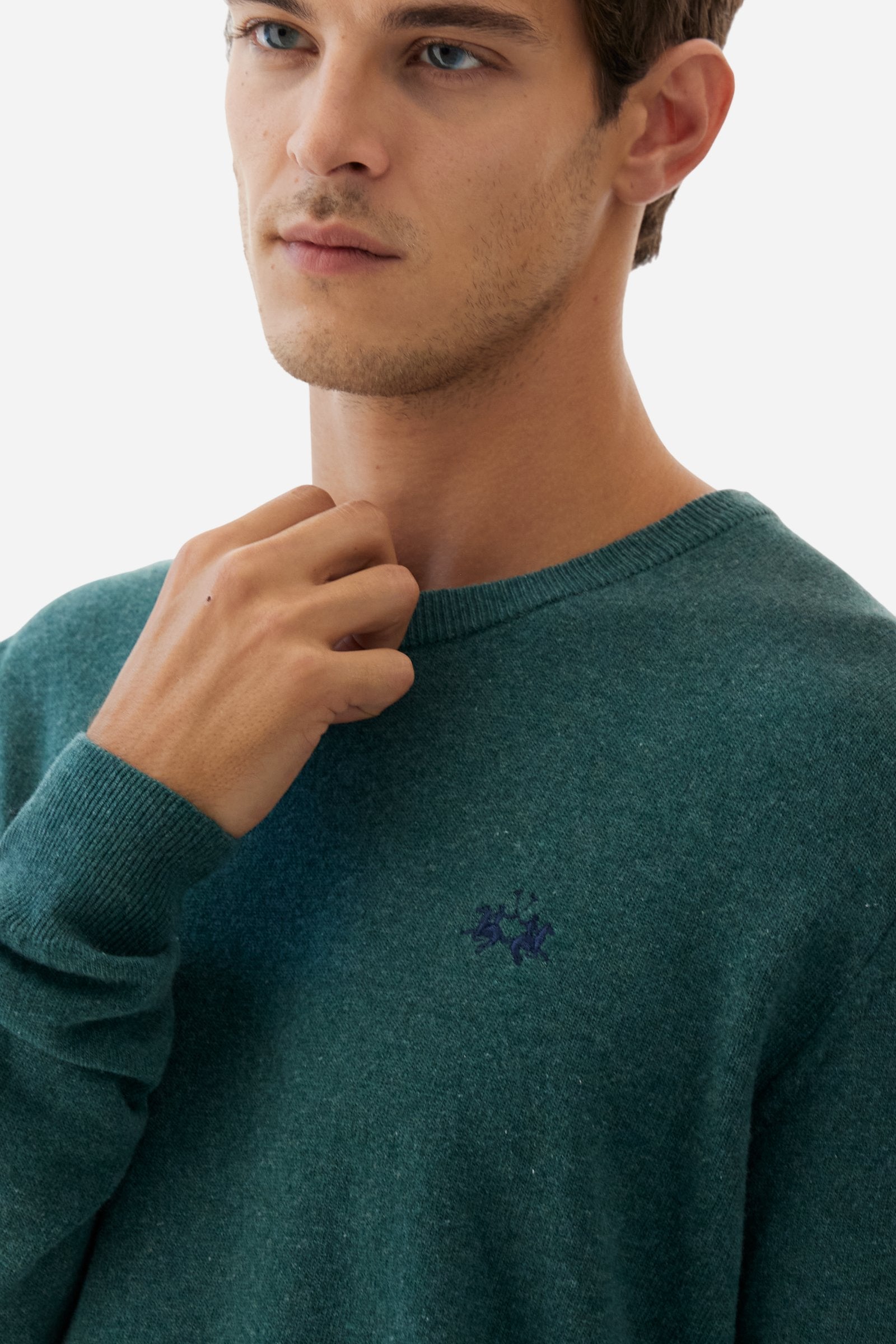 Pull homme col rond en mélange de laine - Blaze