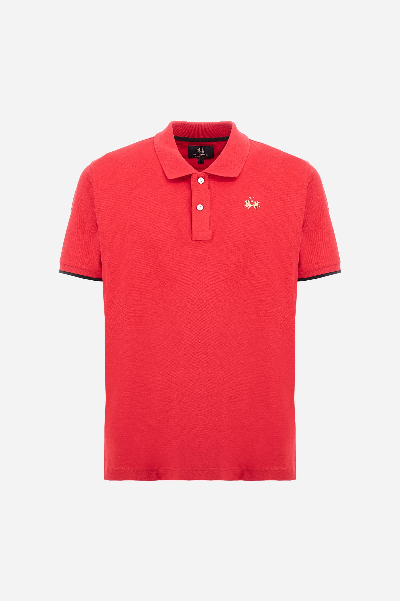 Polo stretch avec poignets contrastés - Asahi