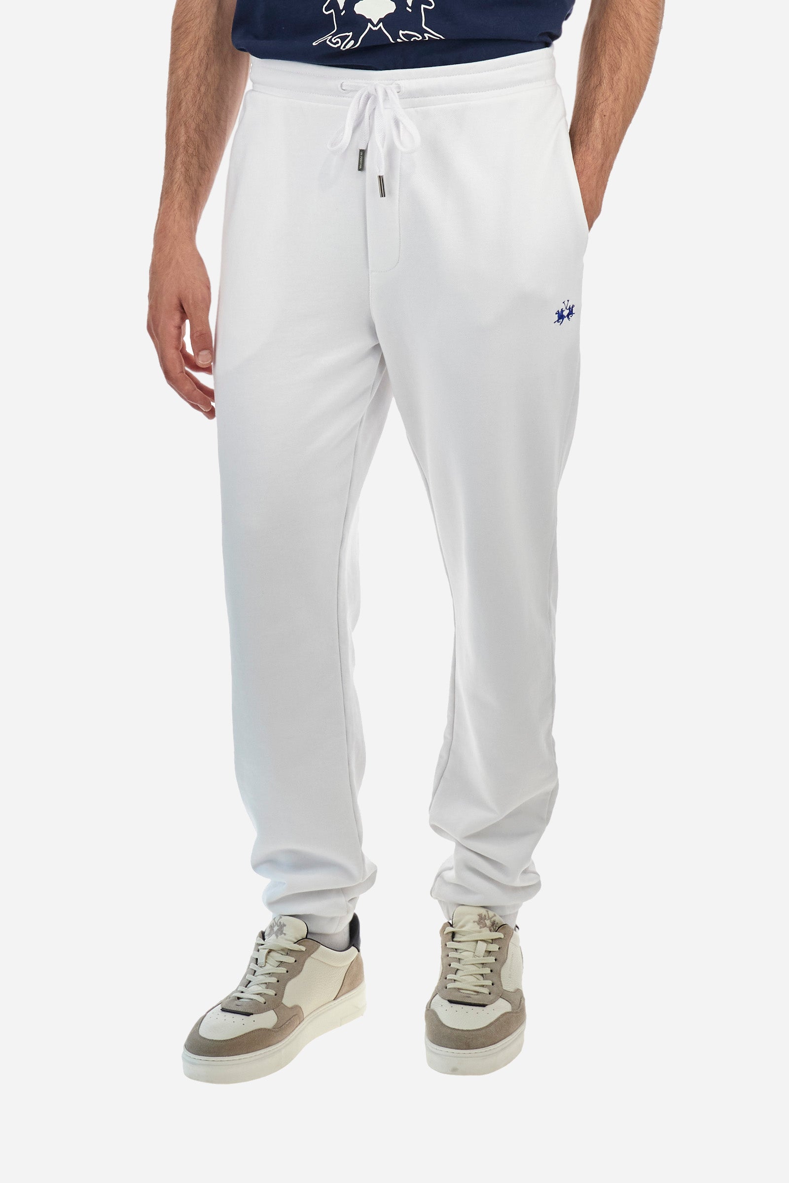 Jogging bottoms in French terry cotton in regular fit - Antoine