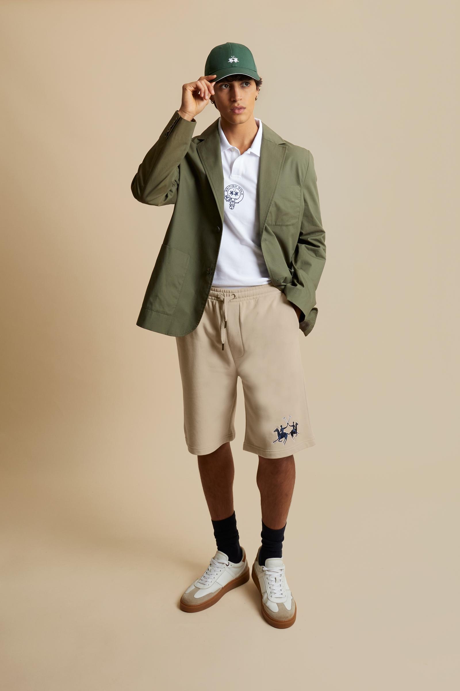 Bermudas hombre en felpa de algodón con maxi logo - Remi