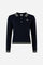 Women's polo shirt in braided lambswool knit - Ellery