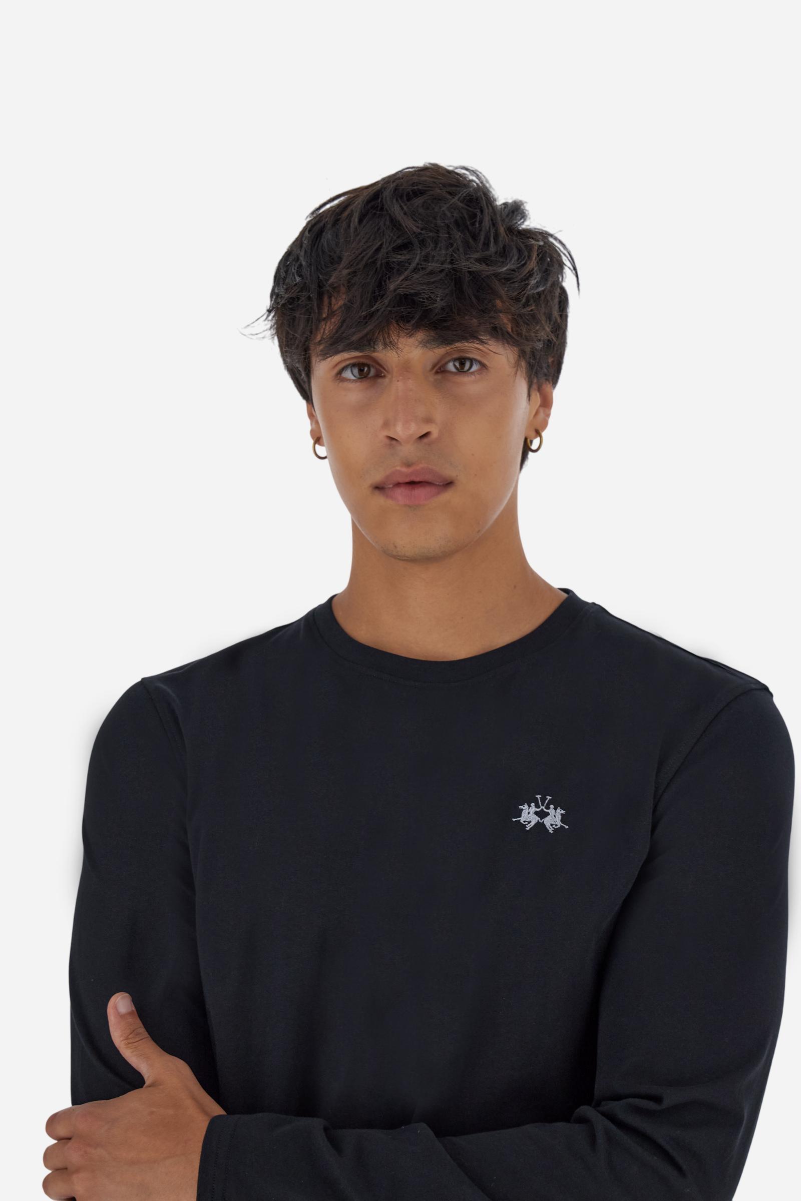 Camiseta de hombre de cuello redondo en jersey de algodón básica - Benjy