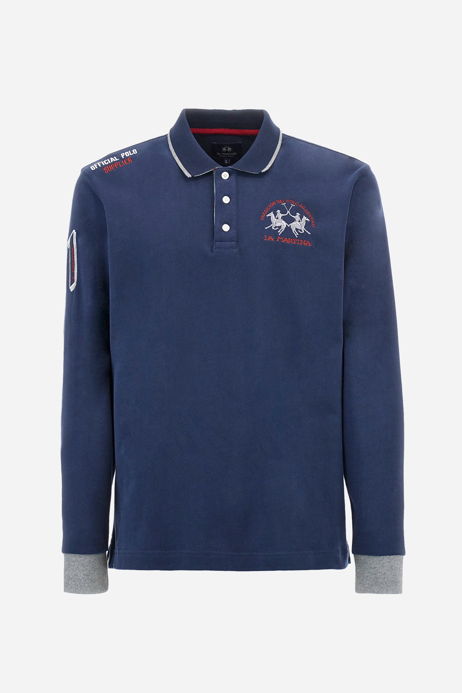 Regular-fit polo shirt in cotton - Stefano