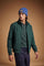 Men's padded jacket in cotton-polyamide blend for comfort and durability. Features high collar, zip closures, elastic ribbed trims, and polyester quilted lining - Pine Grove