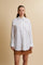 Women’s long-sleeve cotton poplin shirt with an oversized cut. Reinterprets a classic menswear style in a feminine key with maxi embroidered logo. - Optic White                                                                                                                                                                                                                                                                                                                                                                