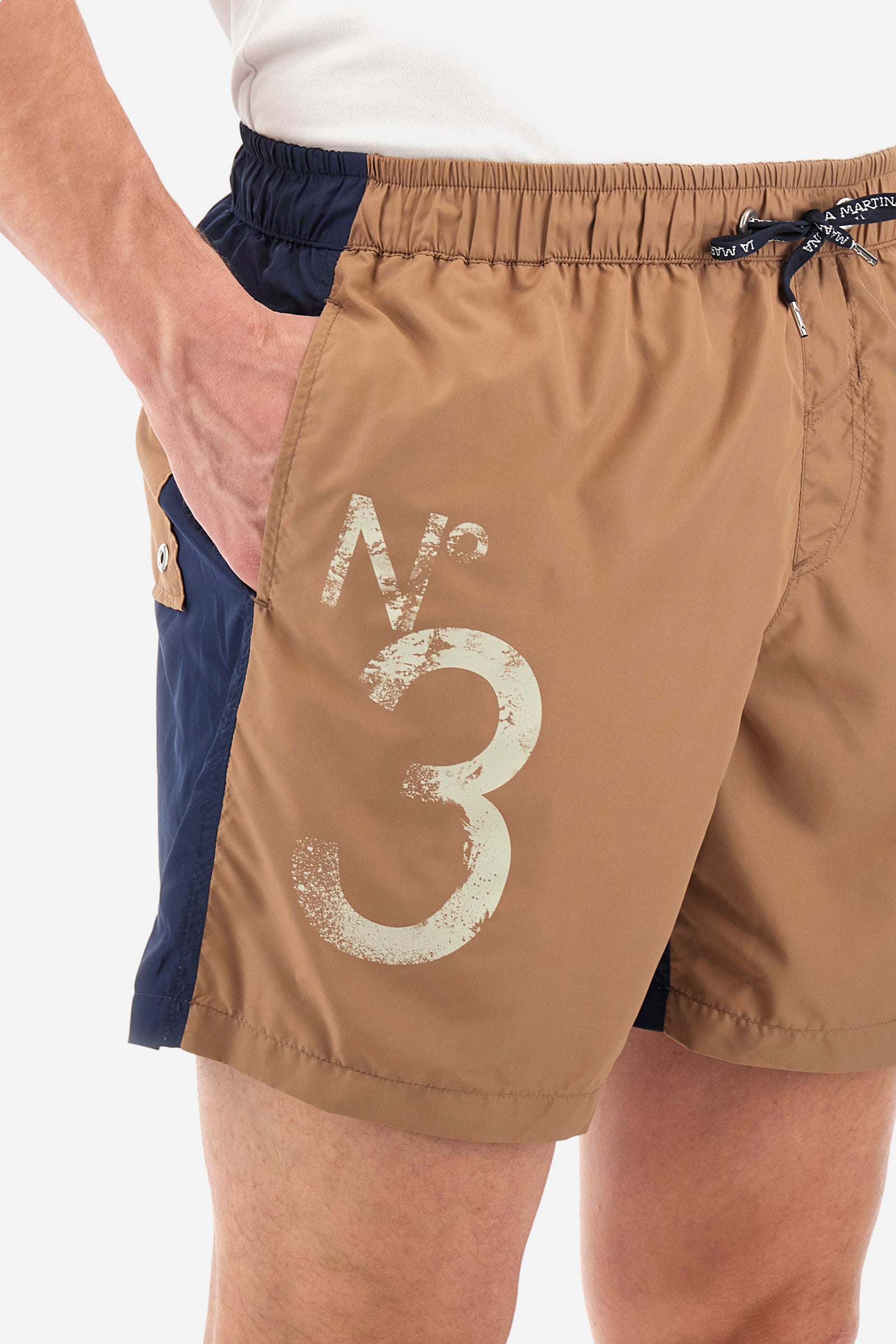 Regular-fit swimming shorts in synthetic fabric - Yvor