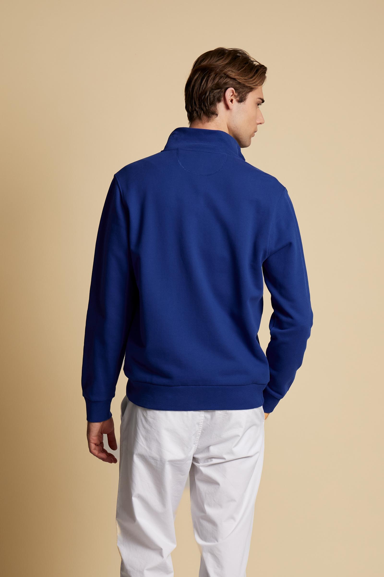 Felpa uomo full zip in French Terry di cotone – Caden
