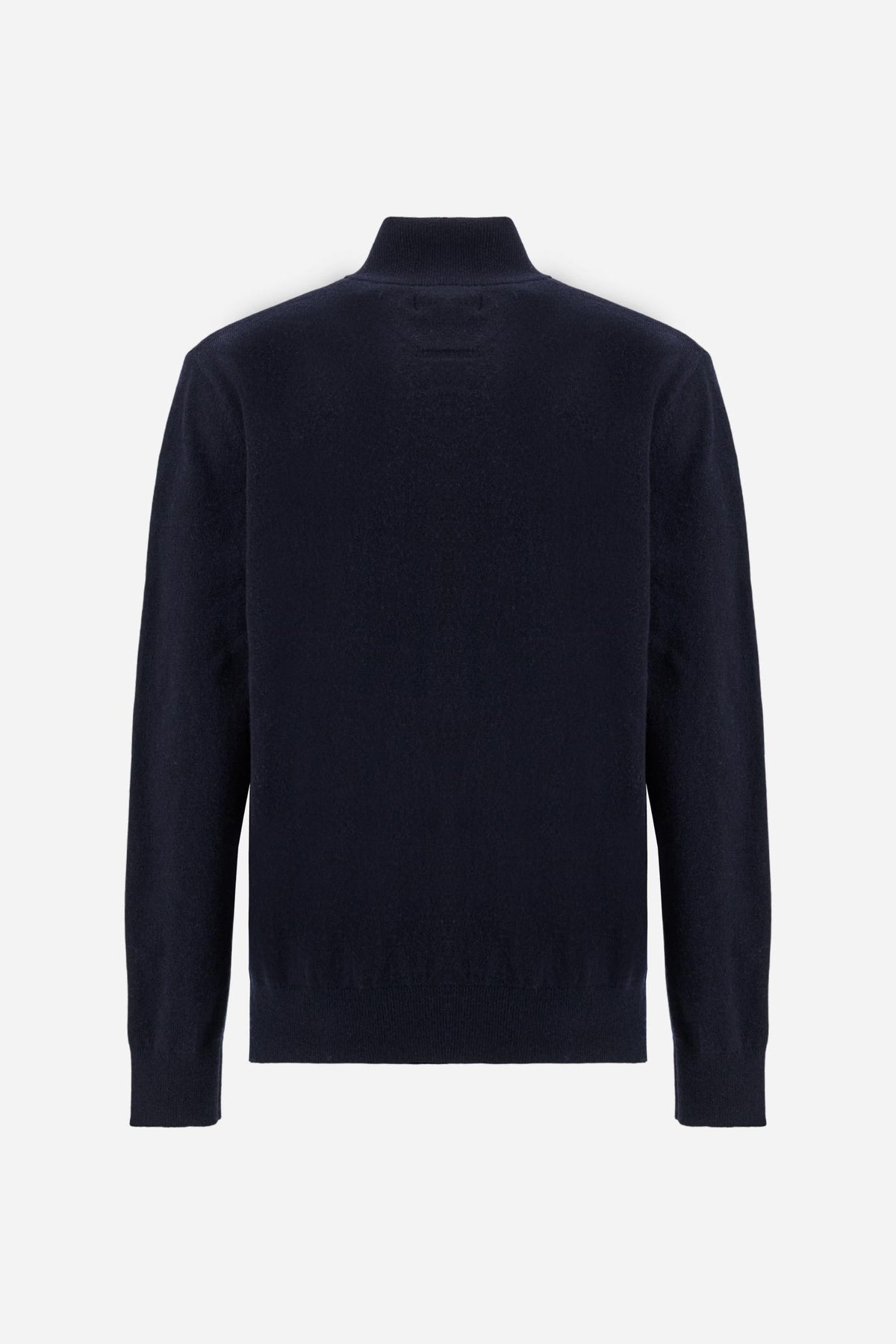 Full zip lambswool sweater with tricolor logo - Edric
